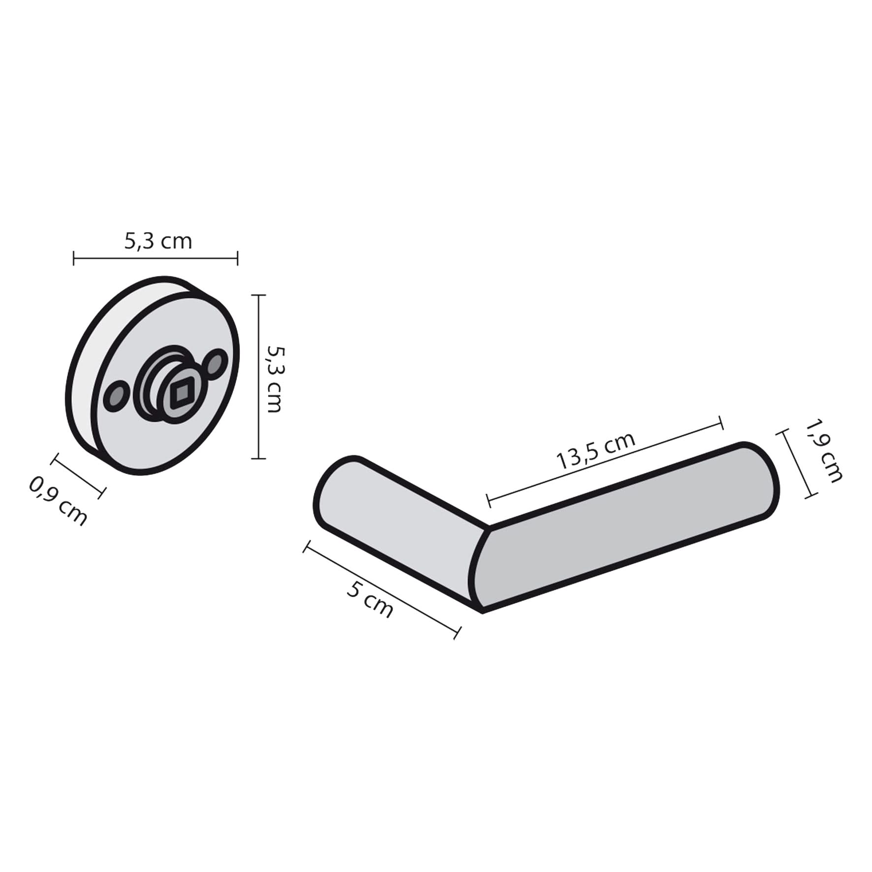 Impresso Deurkruk Alford RVS geborsteld op vierkant rozet 1