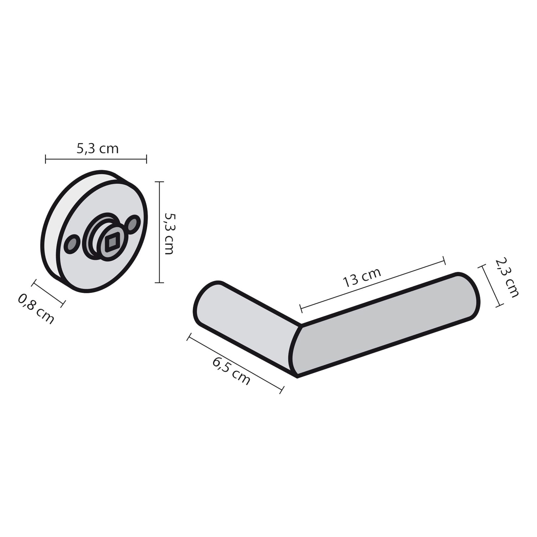 Impresso Deurkruk Bracknell Chroom op rond rozet 1