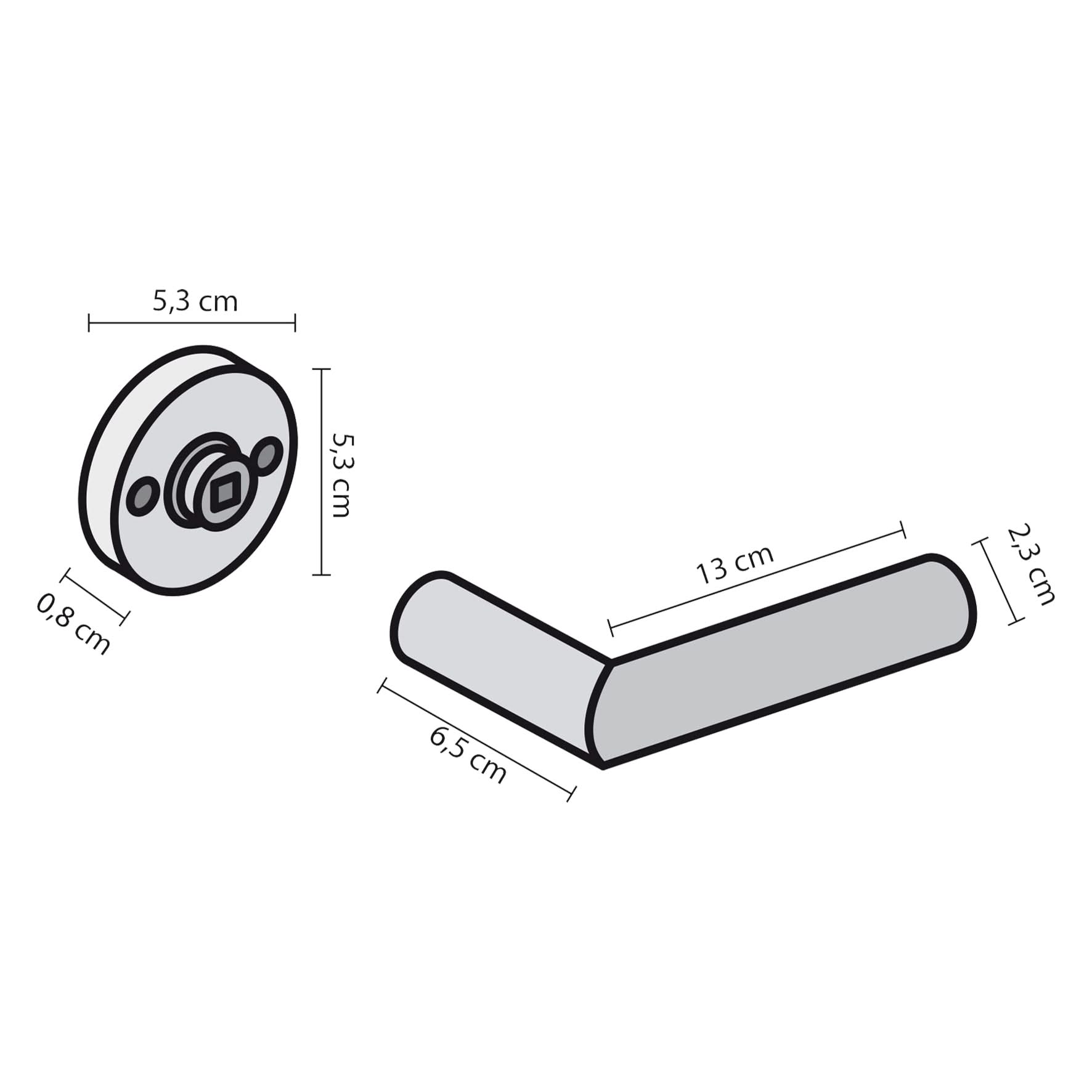 Impresso Deurkruk Brisbane Chroom op rond rozet 1