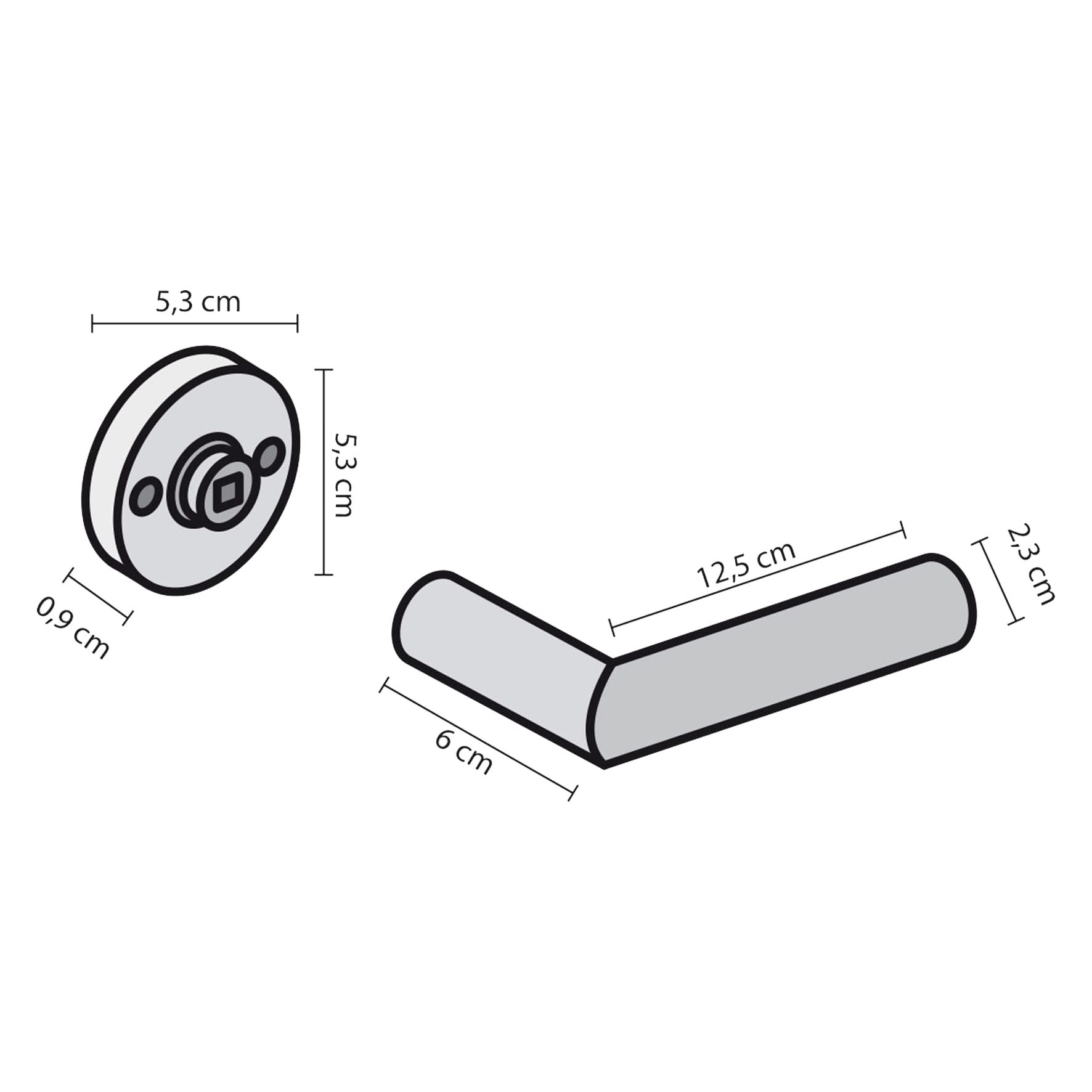 Impresso Deurkruk Wigston RVS geborsteld op vierkant rozet 1