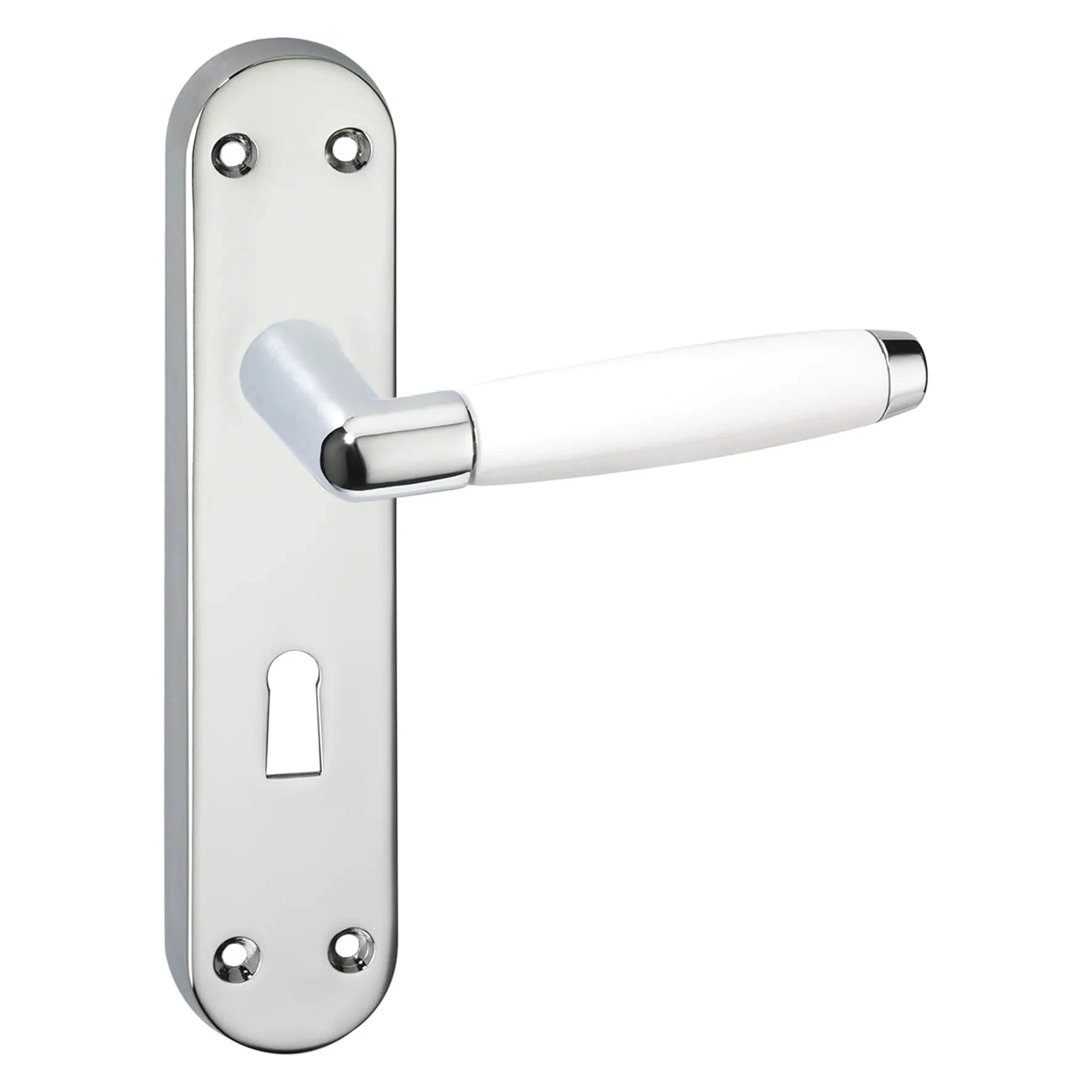 Impresso Durban Chroom op Ovaal schild - Deurbeslag-expert