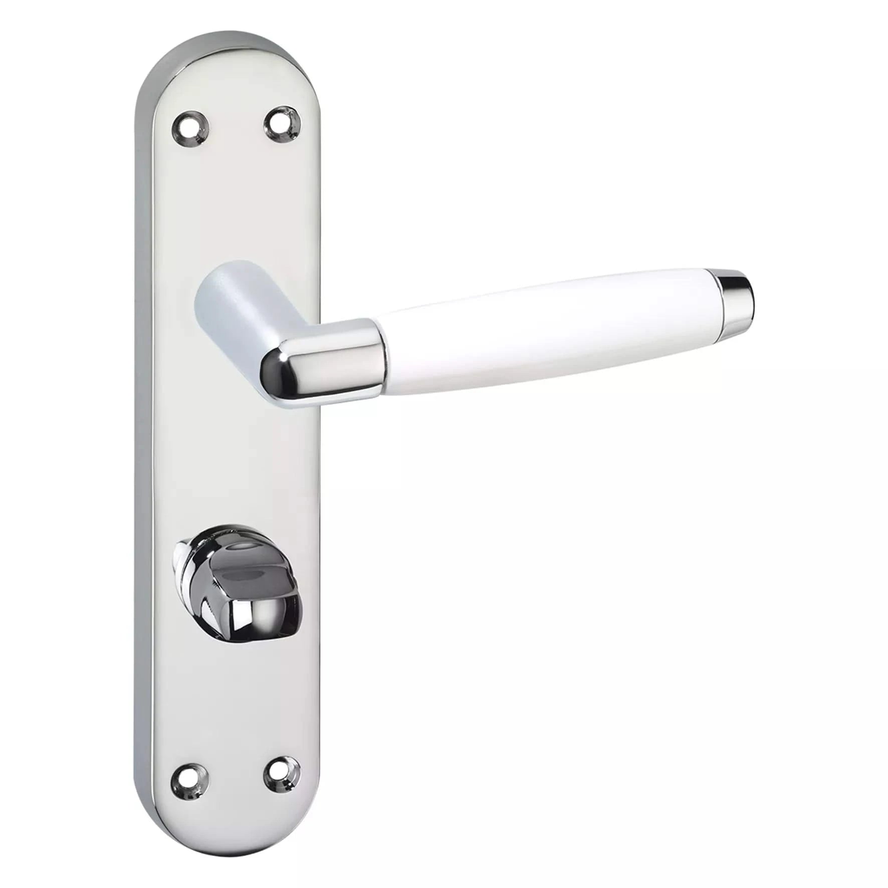 Impresso Durban Chroom op Ovaal schild - Deurbeslag-expert