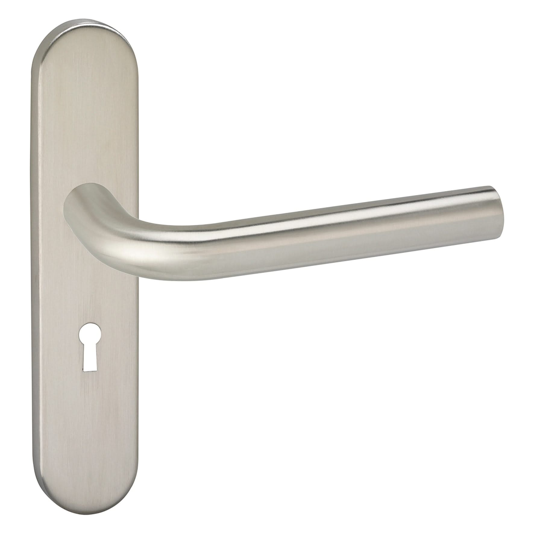 Impresso Dursley RVS geborsteld op Ovaal schild - Deurbeslag-expert