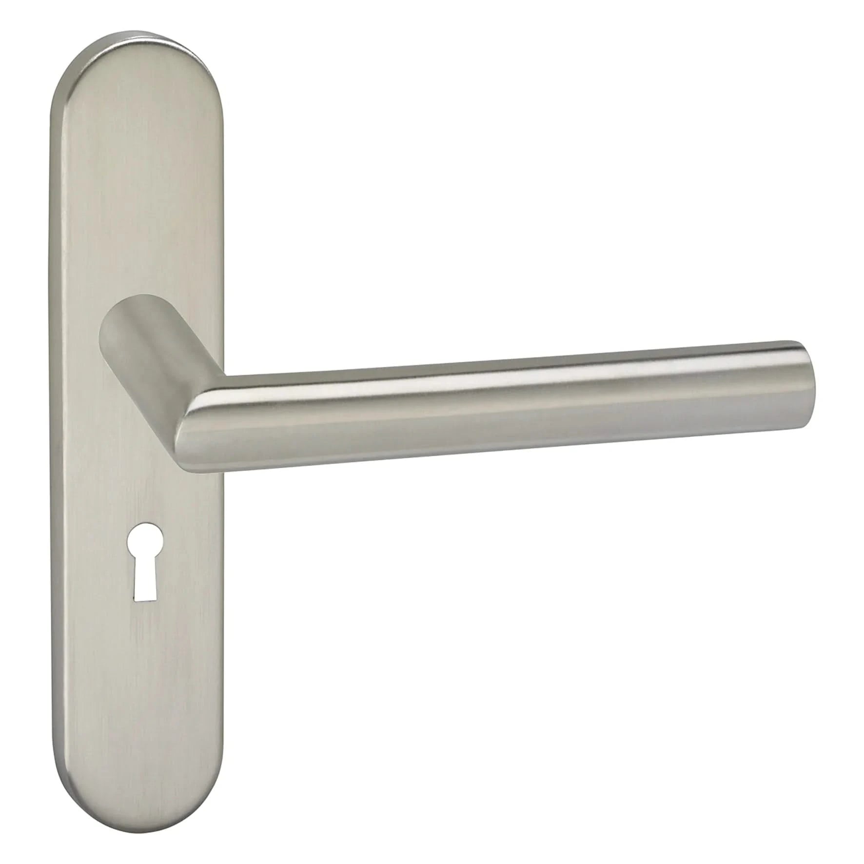 Impresso Harrow RVS geborsteld op Ovaal schild - Deurbeslag-expert