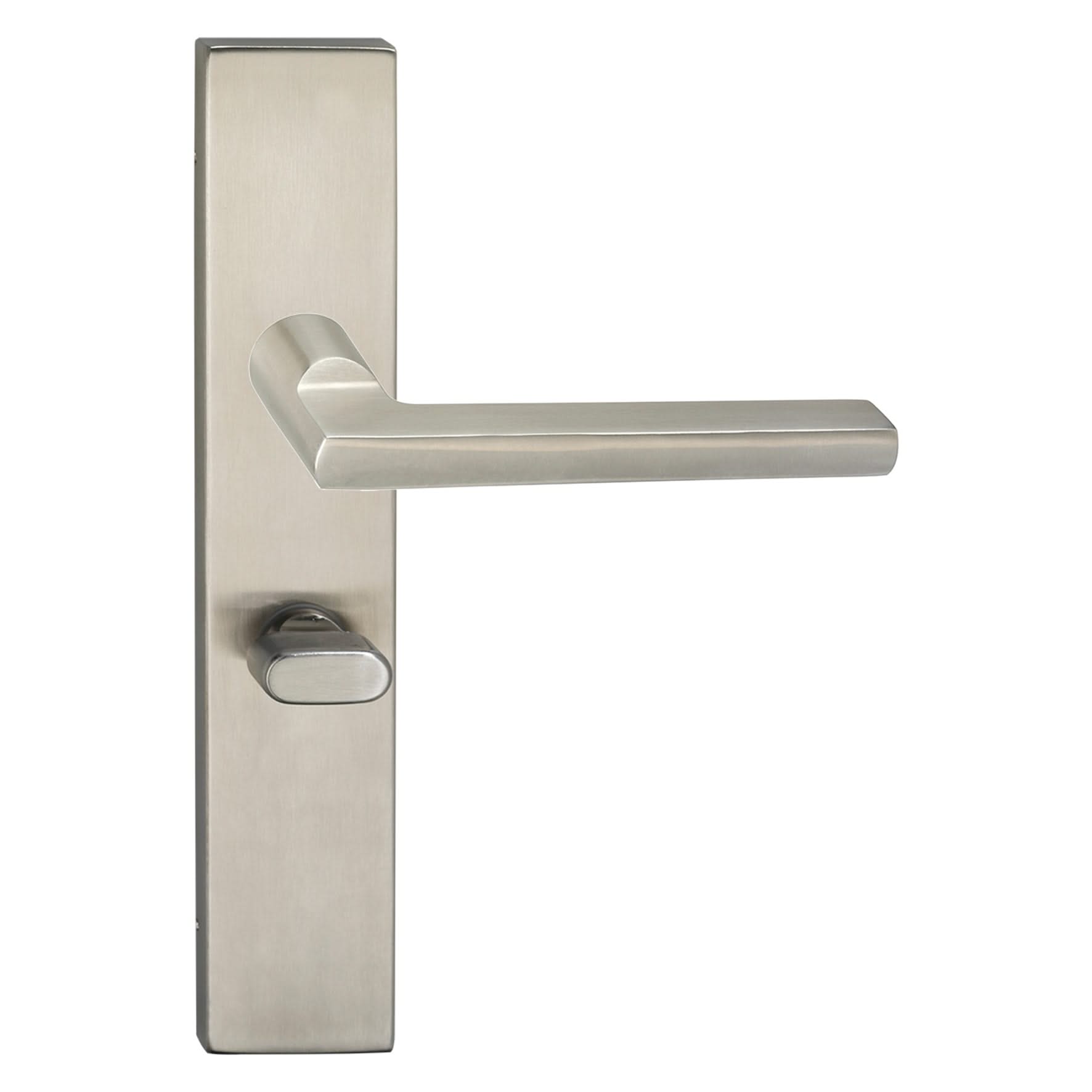 Impresso Kirby RVS geborsteld op Rechthoekig schild - Deurbeslag-expert