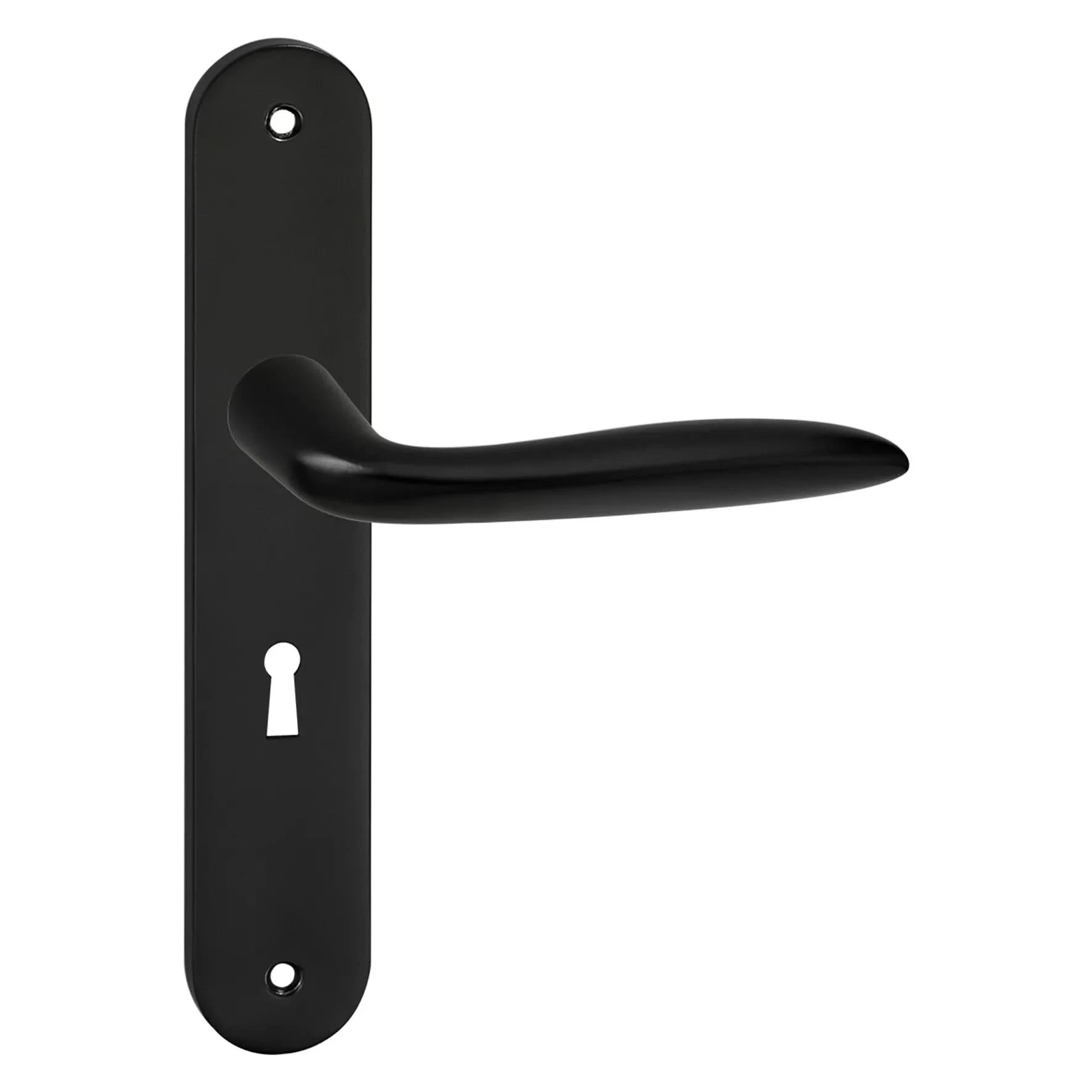 Impresso Lake Mat zwart op Ovaal schild - Deurbeslag-expert