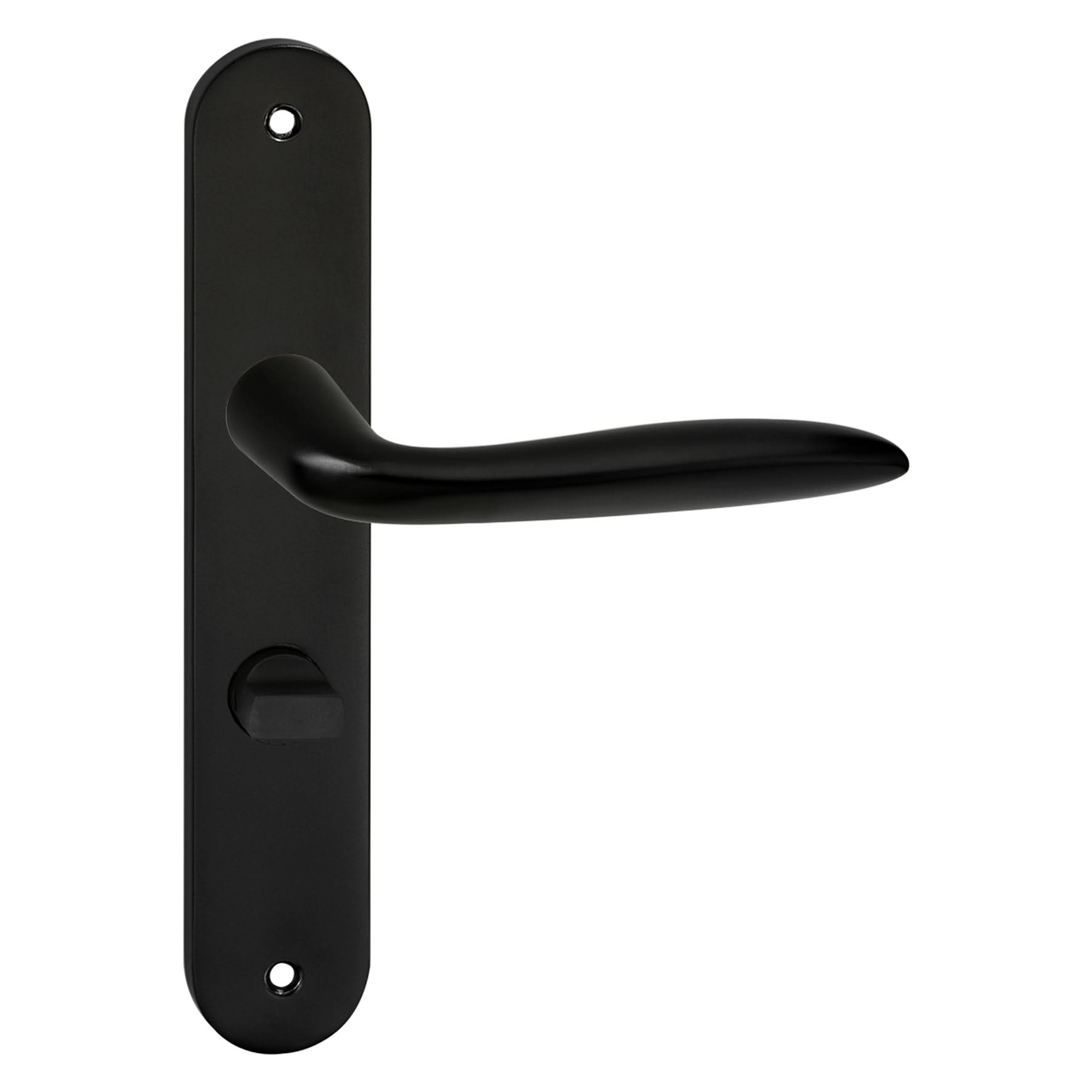 Impresso Lake Mat zwart op Ovaal schild - Deurbeslag-expert