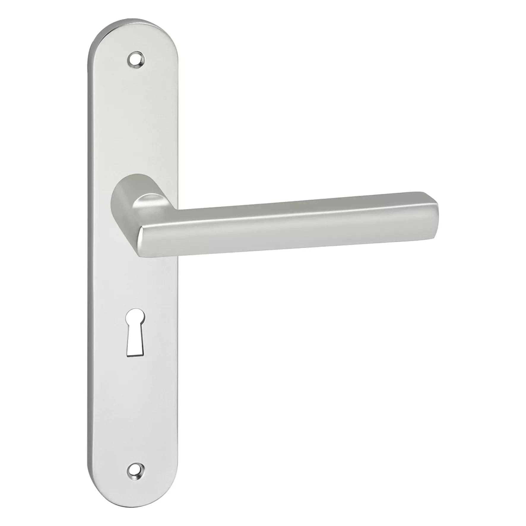 Impresso Leeds Aluminium op Ovaal schild met schroeven - Deurbeslag-expert