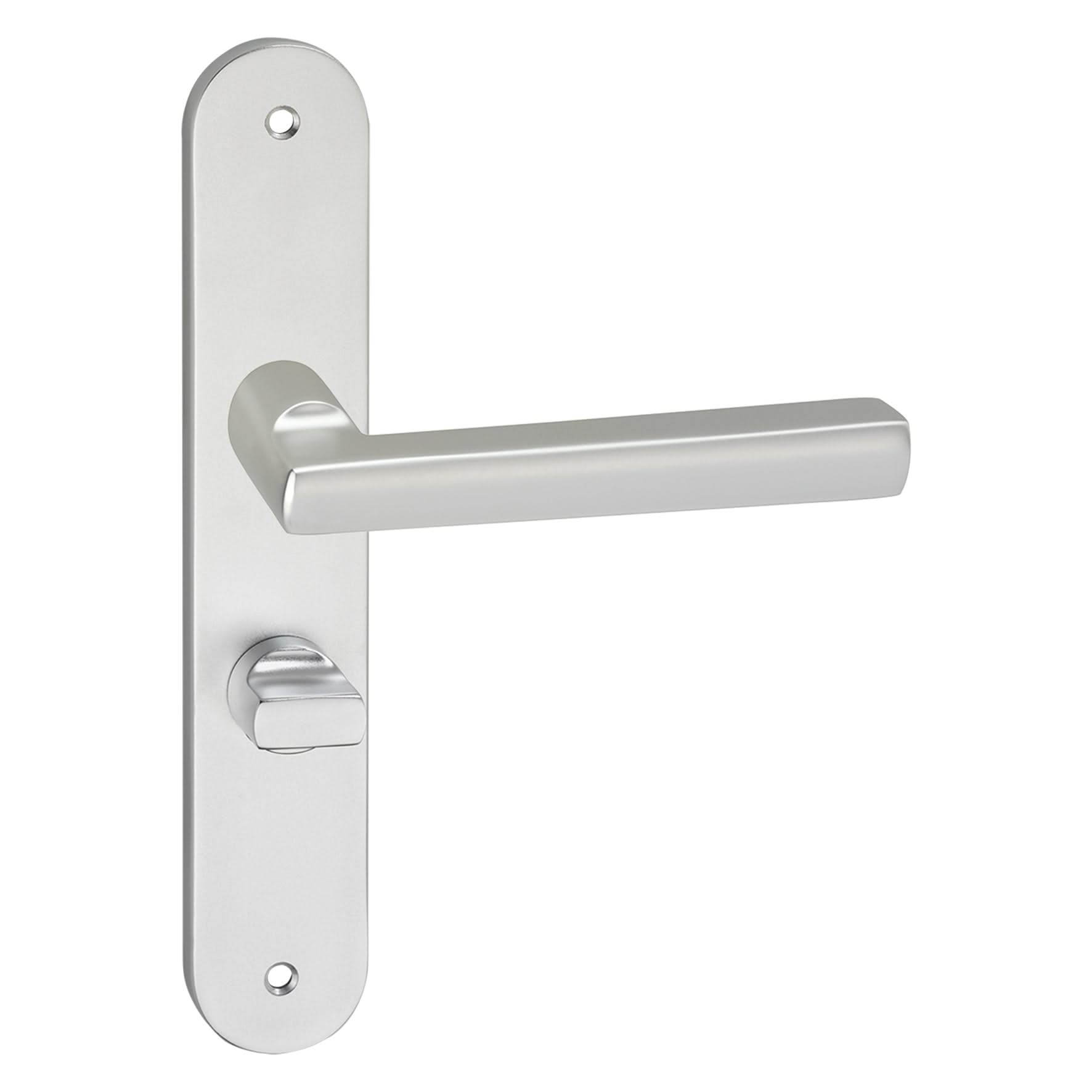 Impresso Leeds Aluminium op Ovaal schild met schroeven - Deurbeslag-expert