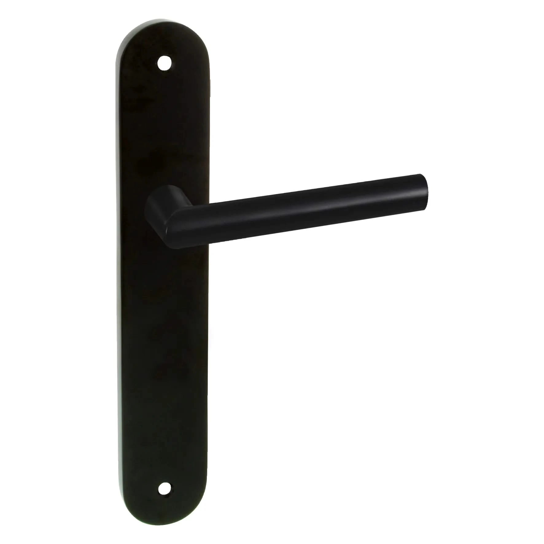 Impresso London Mat zwart op Ovaal schild met schroeven Blind