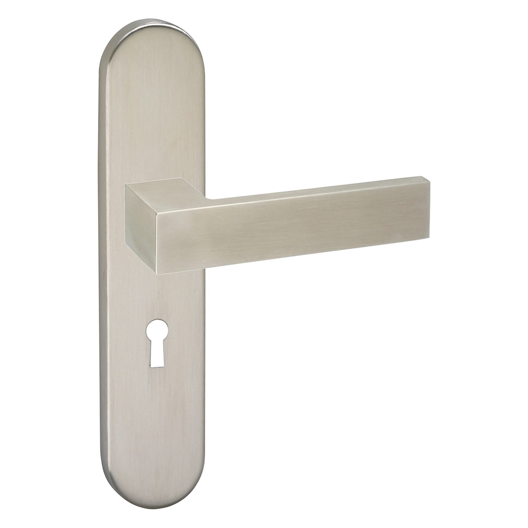 Impresso Luton RVS geborsteld op Ovaal schild - Deurbeslag-expert