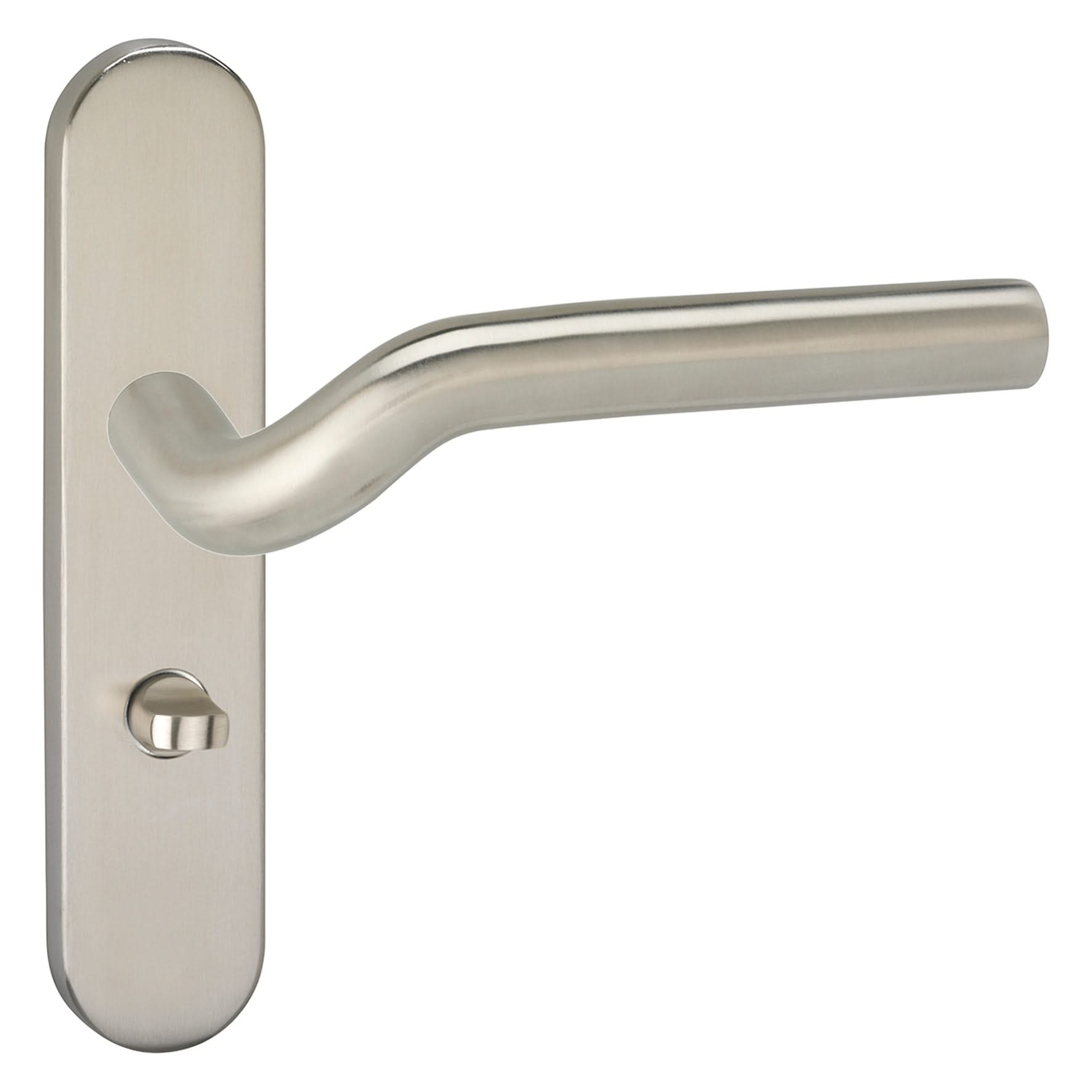 Impresso Newport RVS geborsteld op Ovaal schild - Deurbeslag-expert