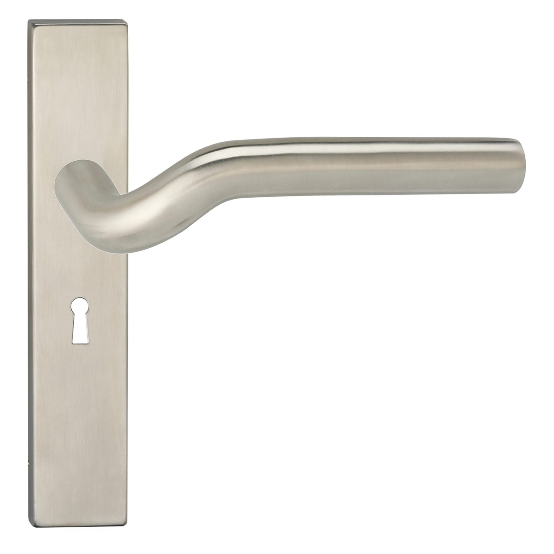 Impresso Newport RVS geborsteld op Rechthoekig schild - Deurbeslag-expert