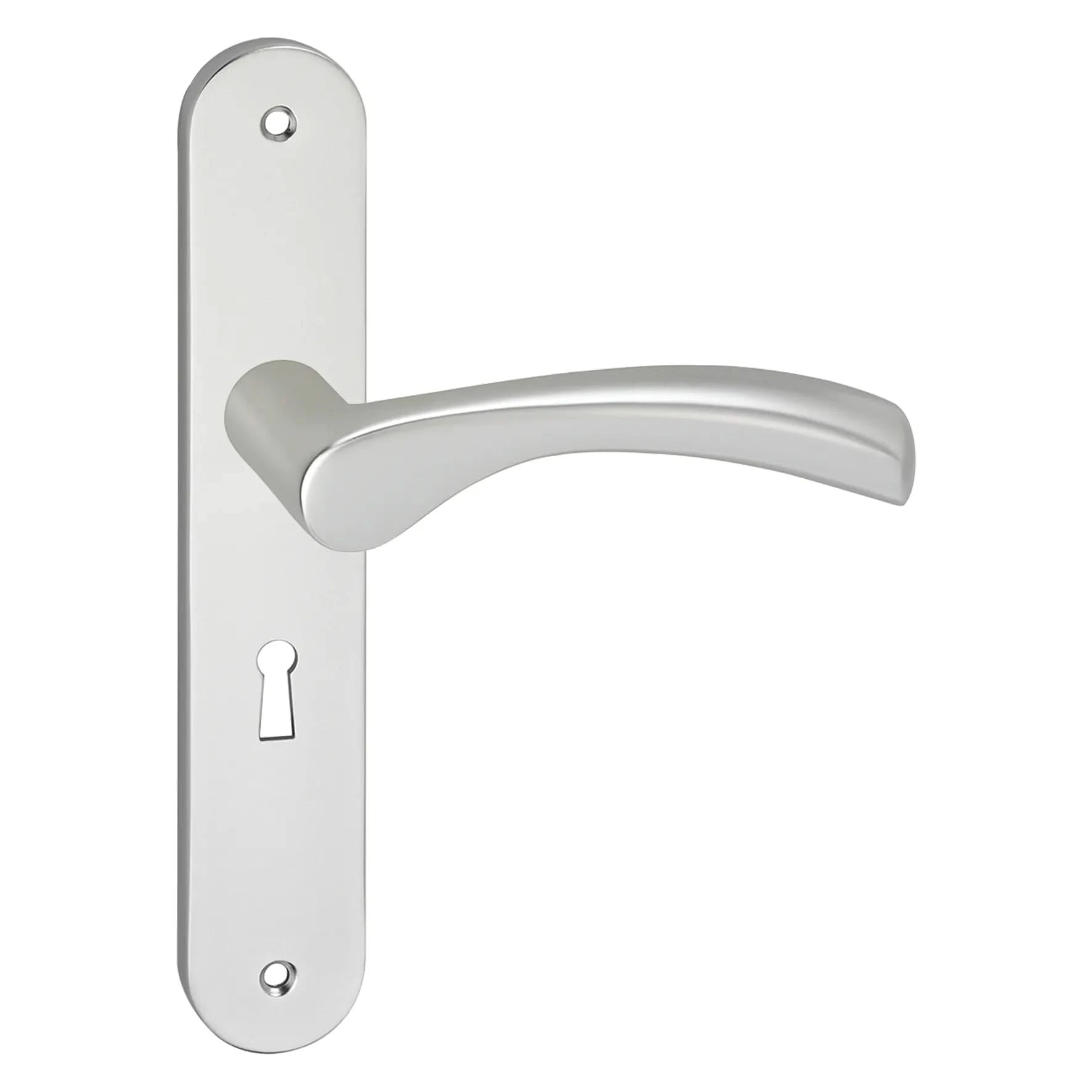 Impresso Oxford Aluminium op Ovaal schild met schroeven - Deurbeslag-expert