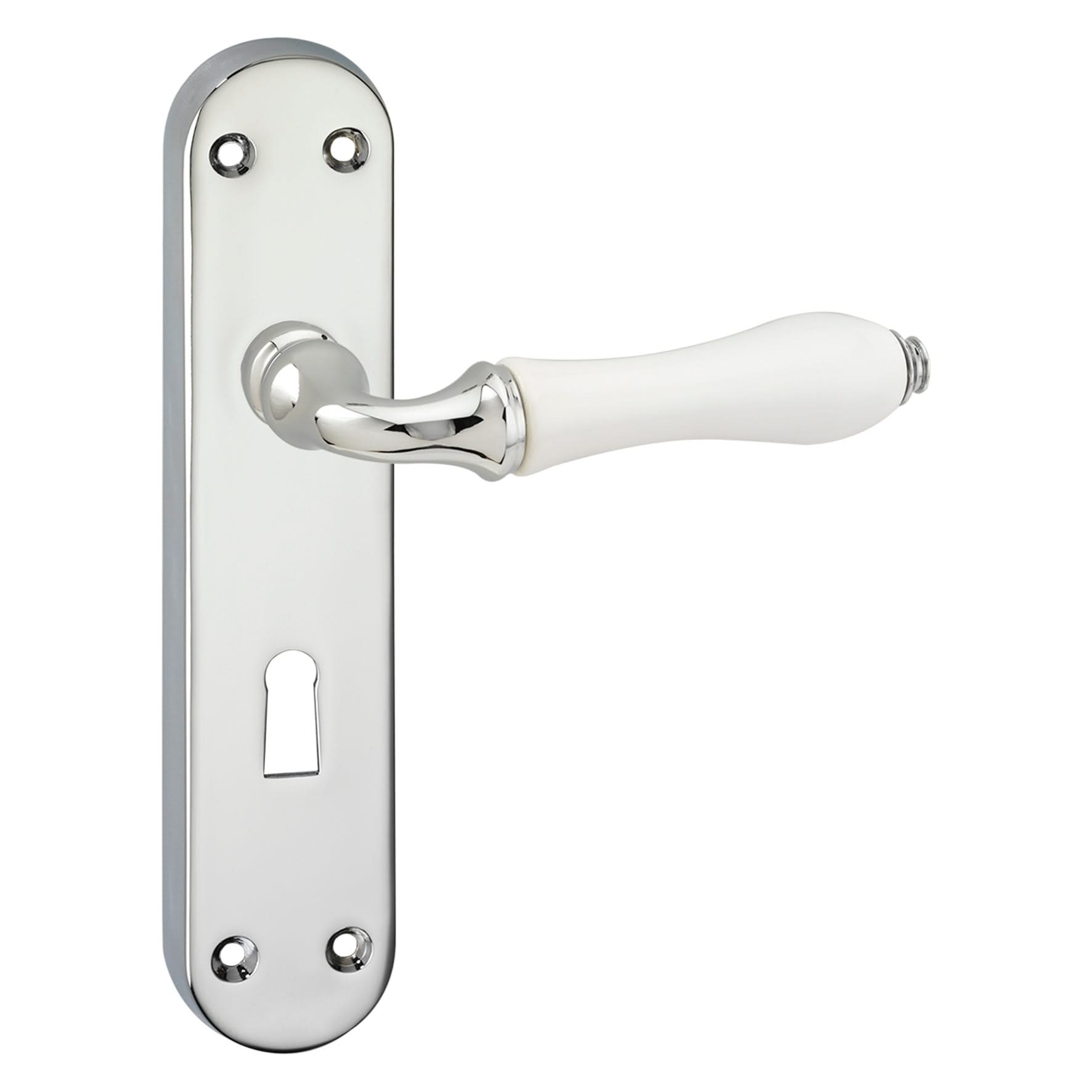 Impresso Perth Chroom op Ovaal schild - Deurbeslag-expert