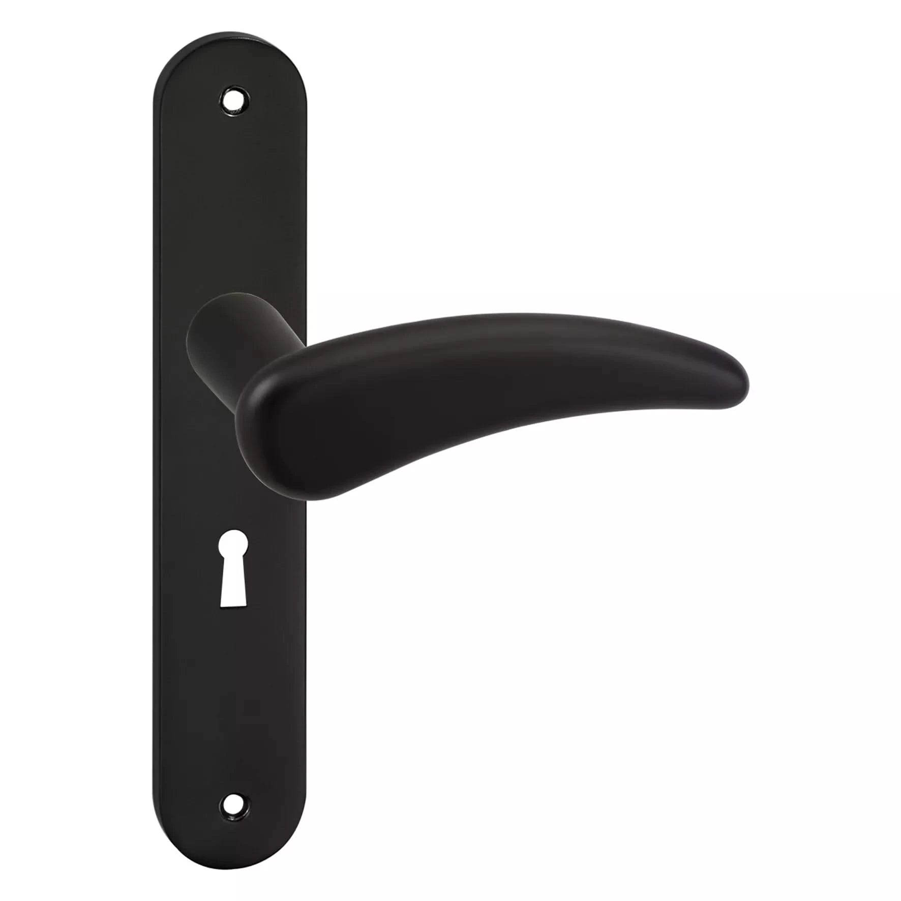 Impresso Philly Mat zwart op Ovaal schild - Deurbeslag-expert