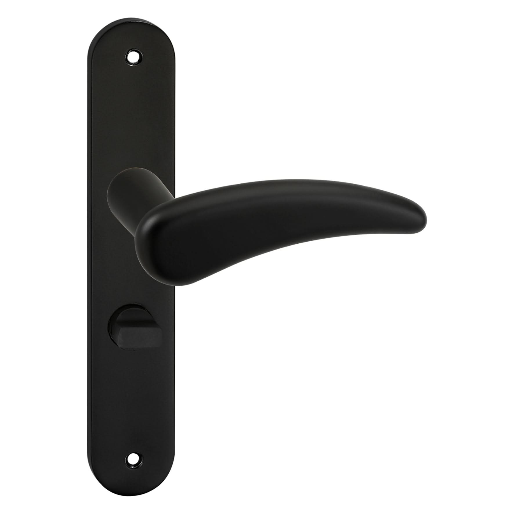 Impresso Philly Mat zwart op Ovaal schild - Deurbeslag-expert