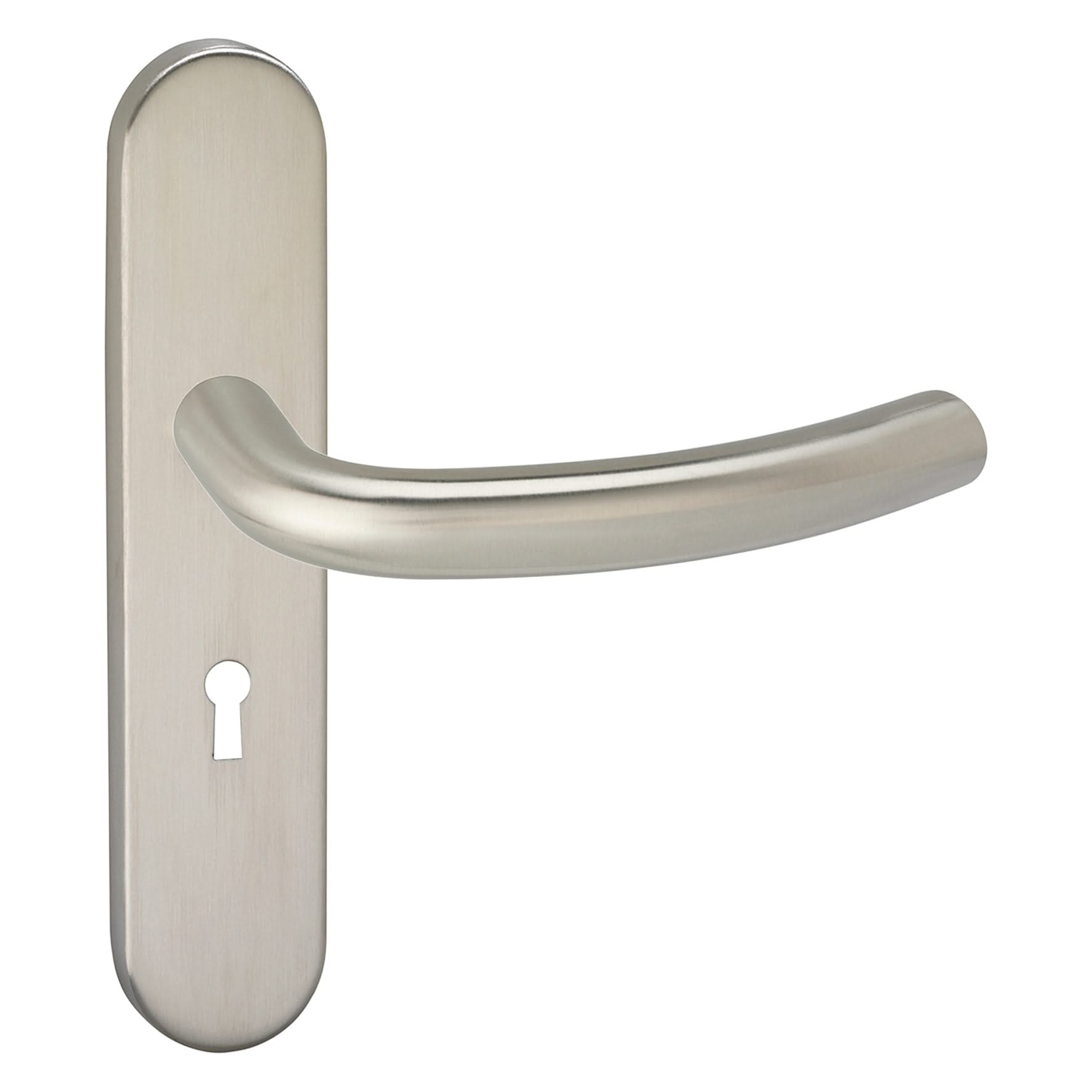 Impresso Preston RVS geborsteld op Ovaal schild - Deurbeslag-expert