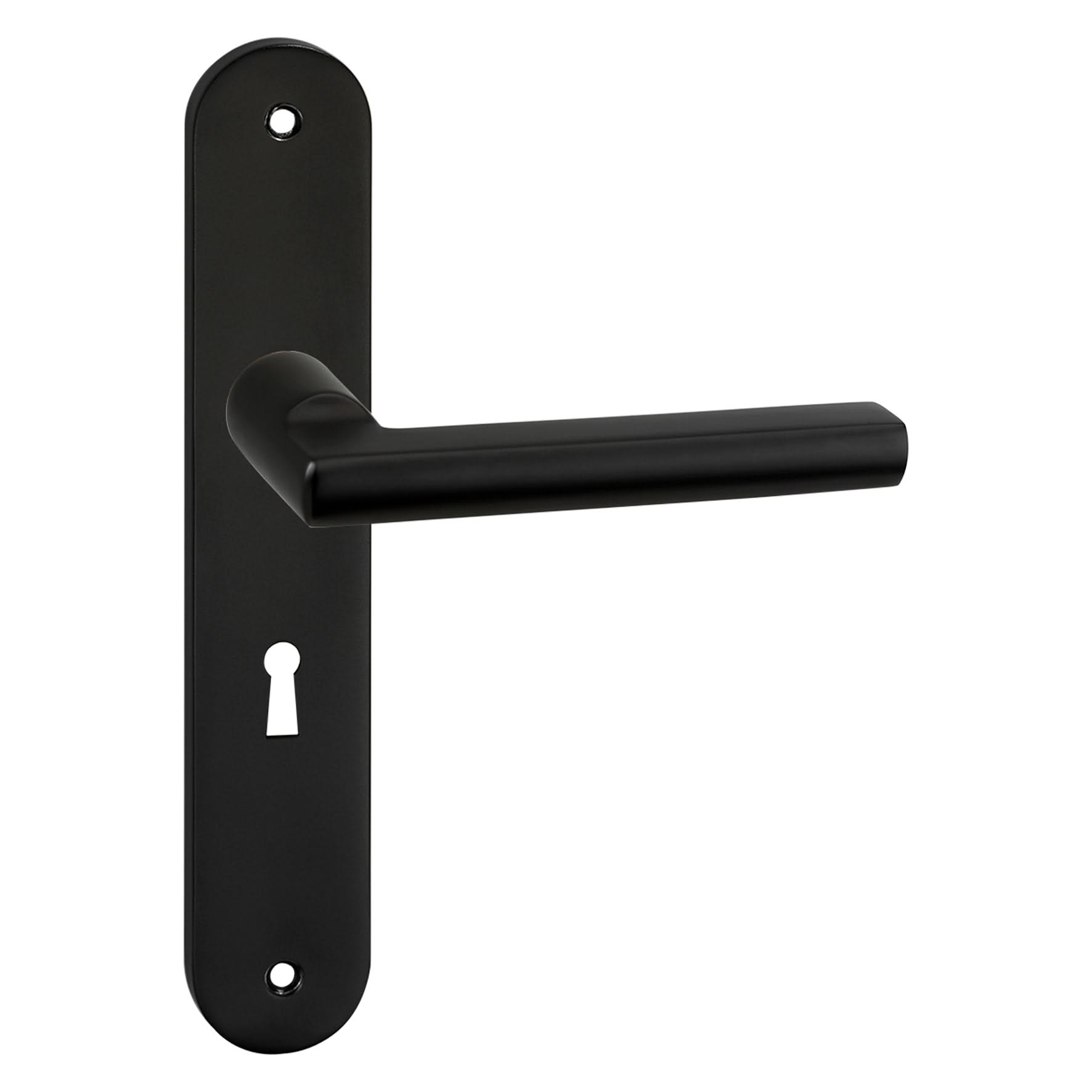 Impresso Redhill Mat zwart op Ovaal schild - Deurbeslag-expert