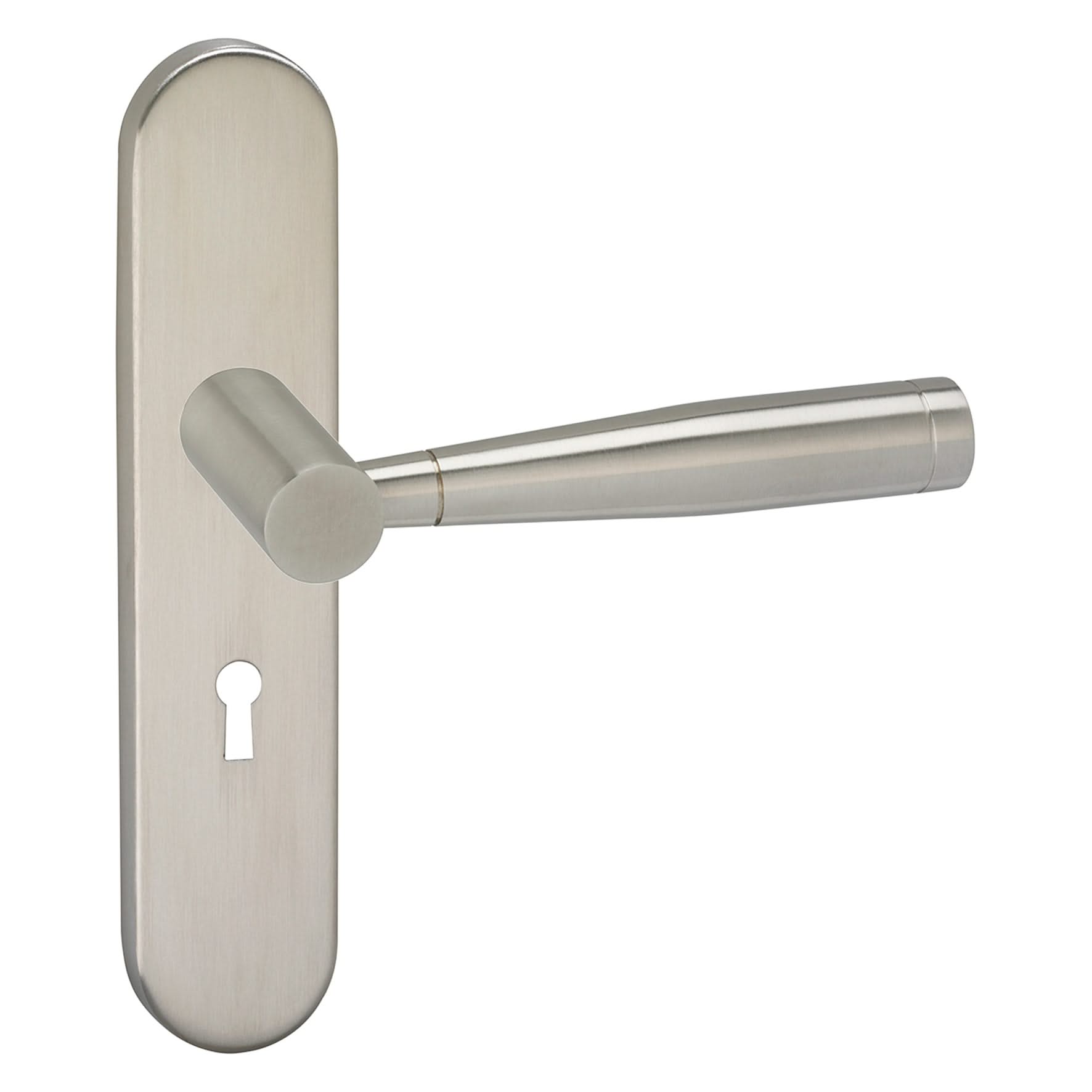 Impresso Retford RVS geborsteld op Ovaal schild - Deurbeslag-expert