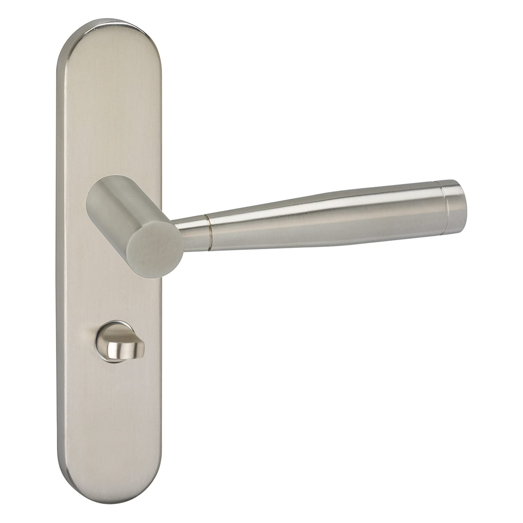 Impresso Retford RVS geborsteld op Ovaal schild - Deurbeslag-expert