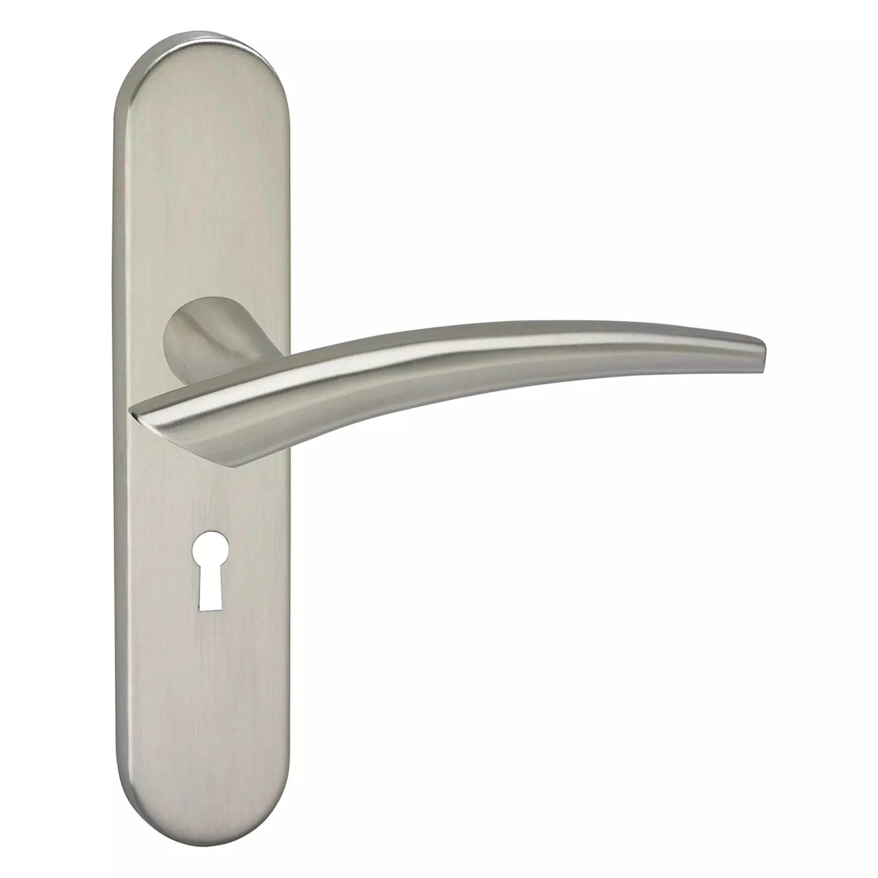 Impresso Sheffield RVS geborsteld op Ovaal schild - Deurbeslag-expert