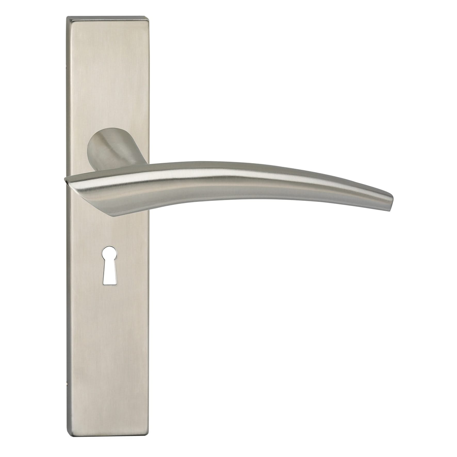 Impresso Sheffield RVS geborsteld op Rechthoekig schild - Deurbeslag-expert