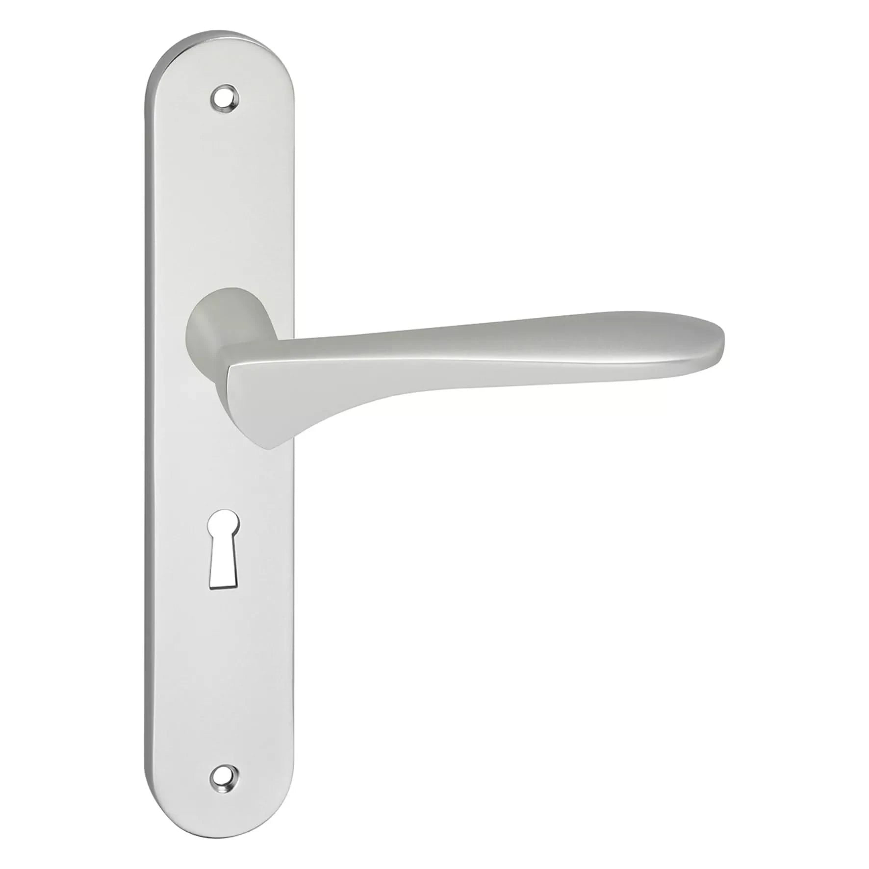 Impresso Watford Aluminium op Ovaal schild met schroeven - Deurbeslag-expert