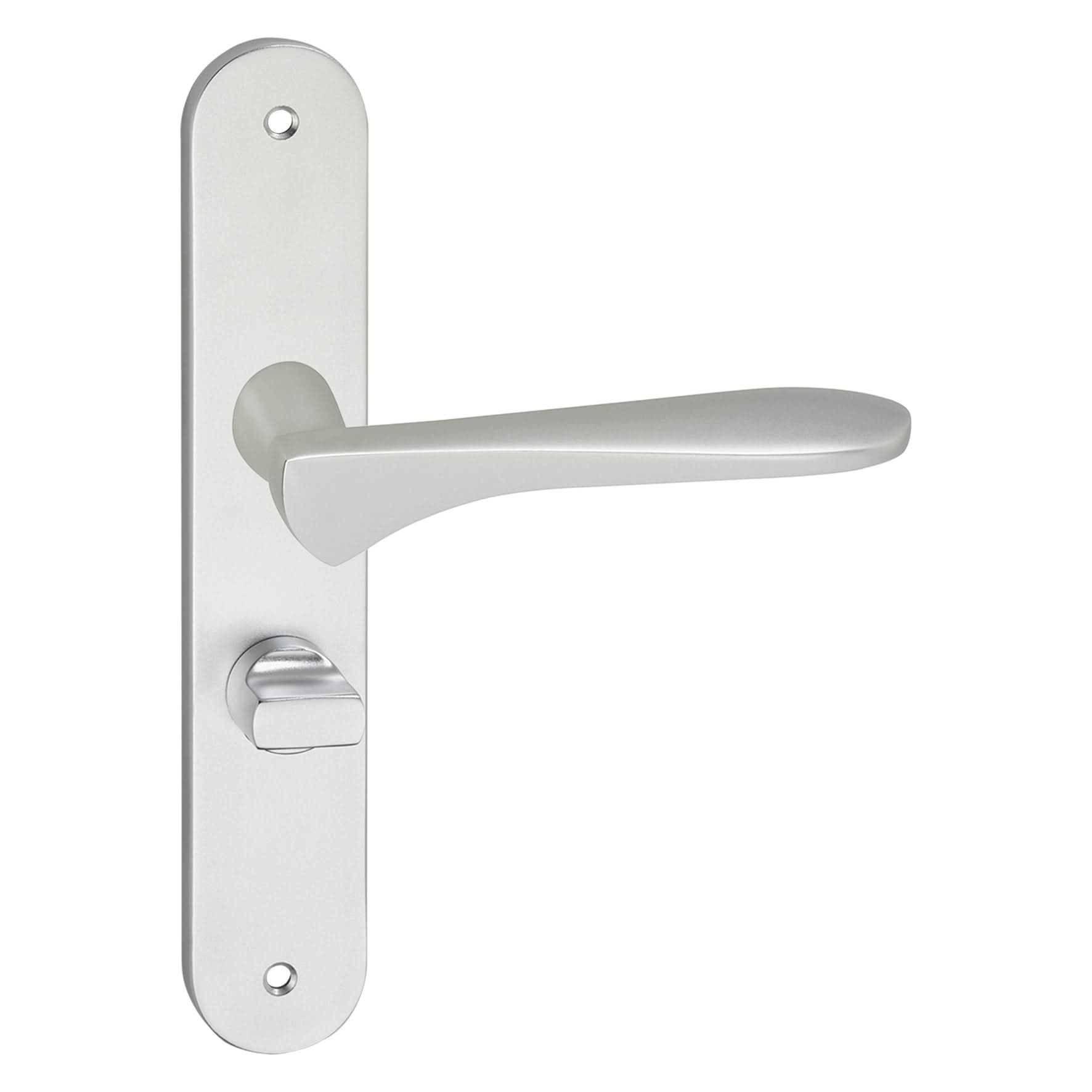 Impresso Watford Aluminium op Ovaal schild met schroeven - Deurbeslag-expert