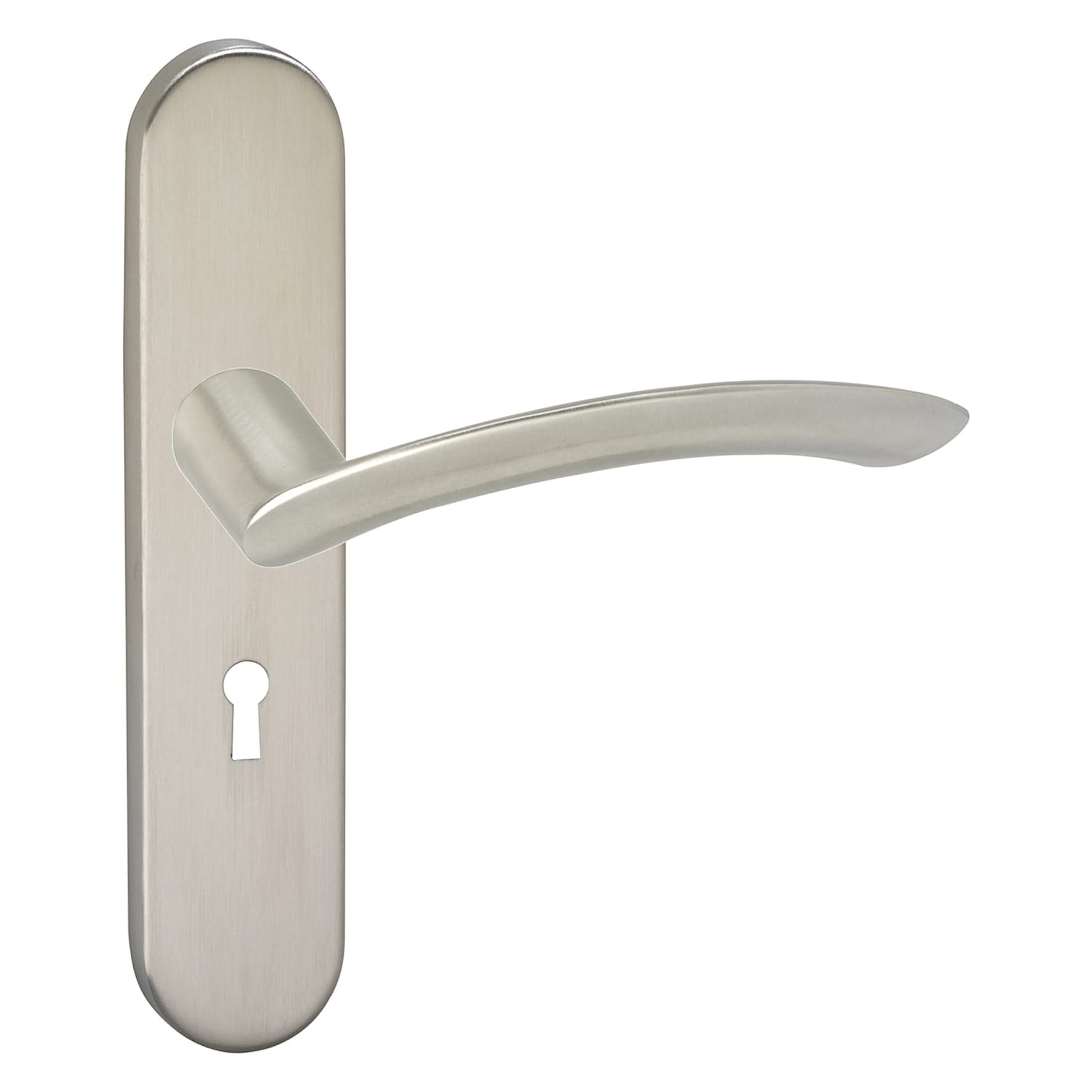 Impresso Watton RVS geborsteld op Ovaal schild - Deurbeslag-expert