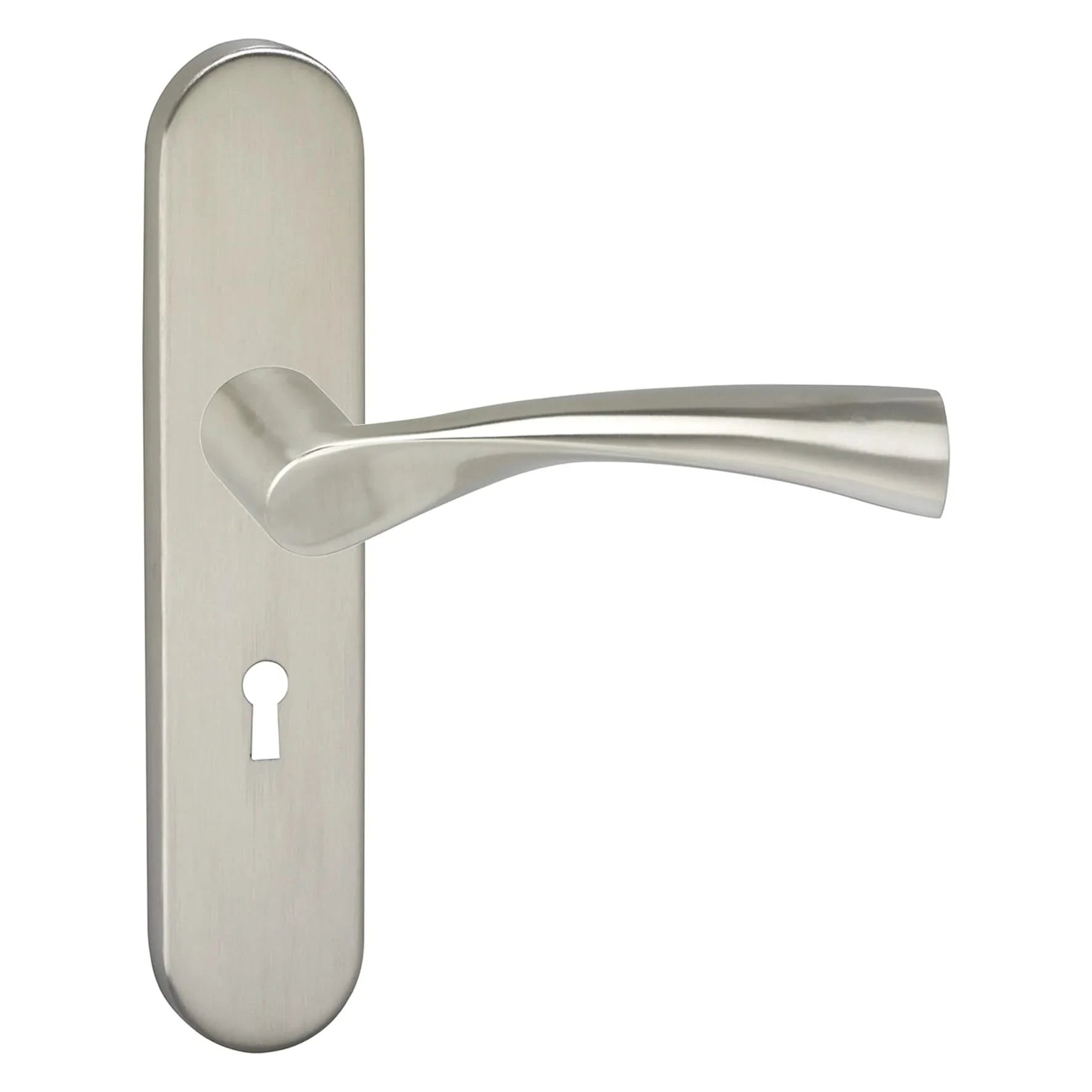 Impresso Wigston RVS geborsteld op Ovaal schild - Deurbeslag-expert