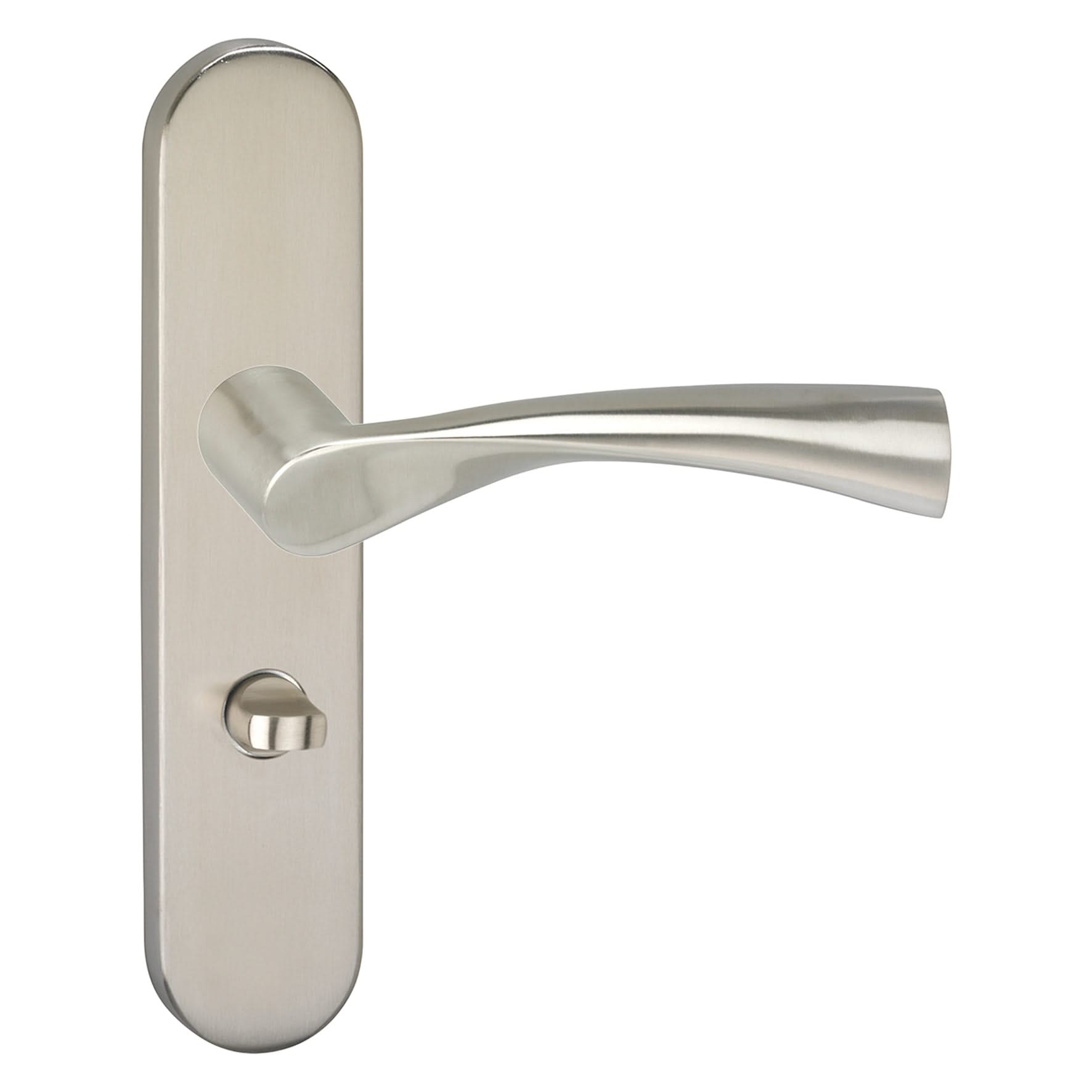 Impresso Wigston RVS geborsteld op Ovaal schild - Deurbeslag-expert