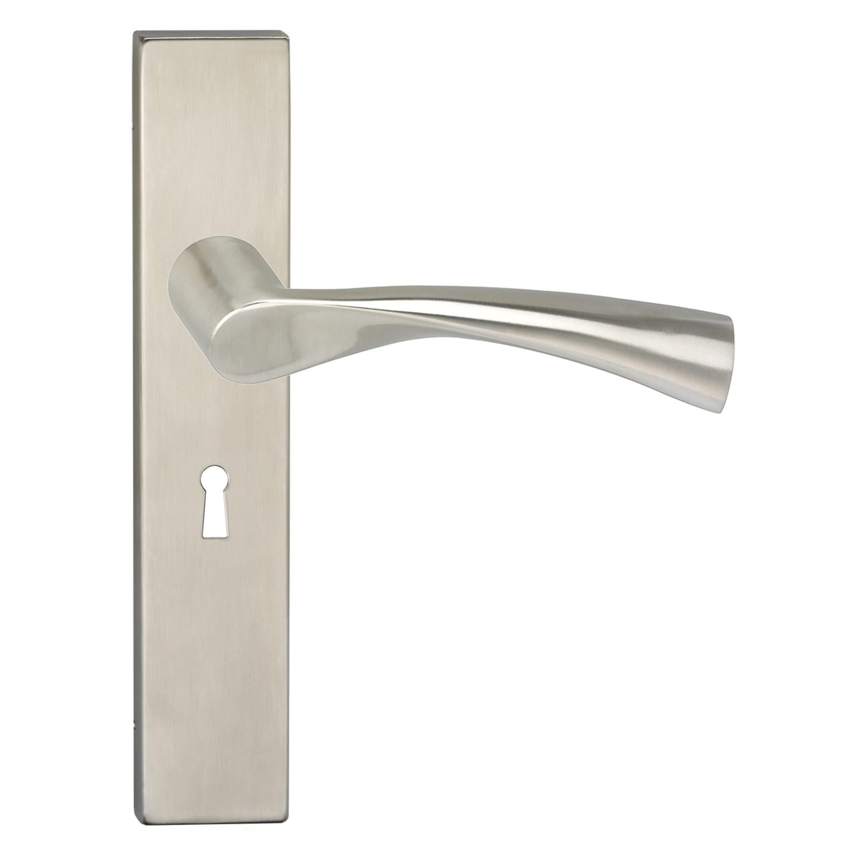 Impresso Wigston RVS geborsteld op Rechthoekig schild - Deurbeslag-expert