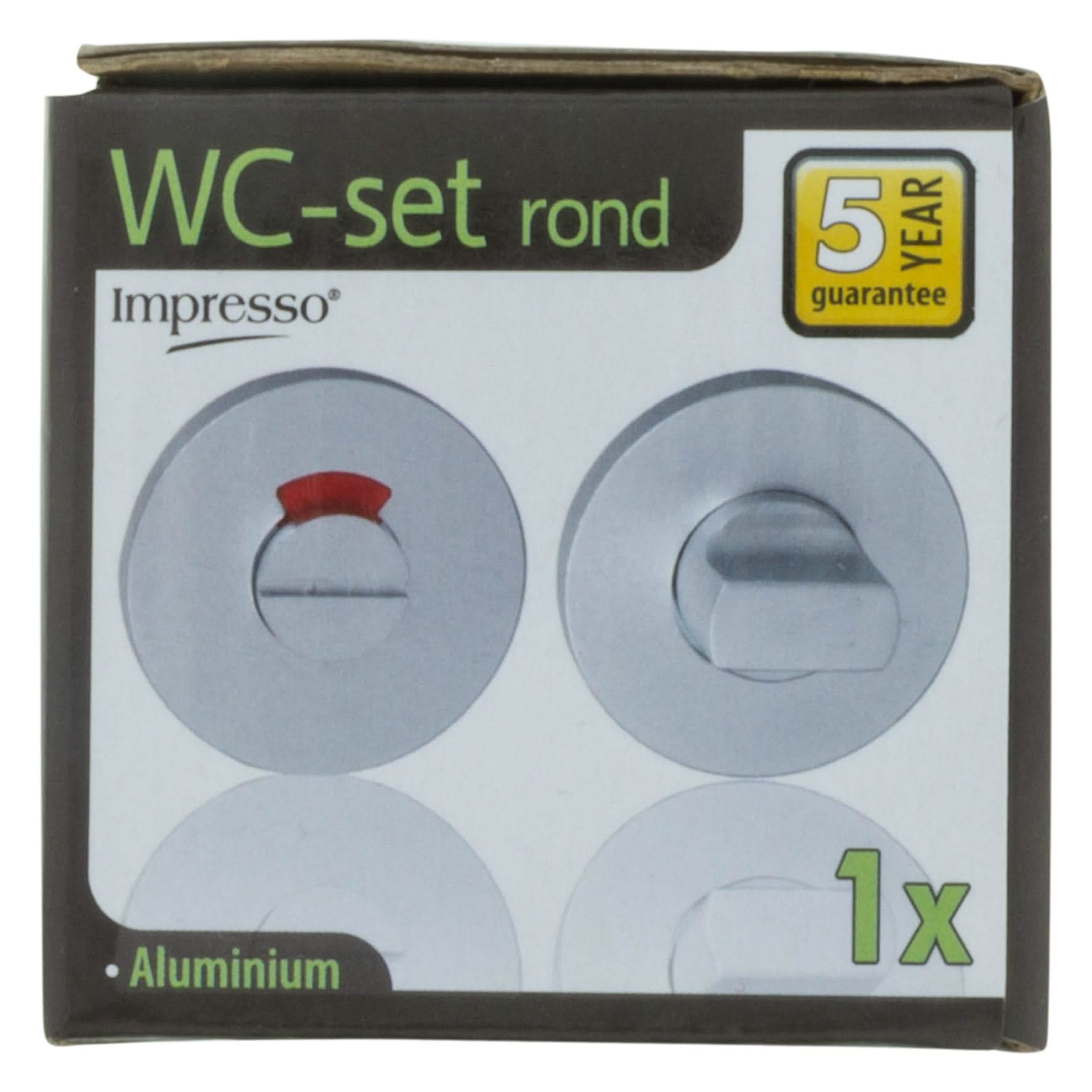 Impresso rond rozet Badkamer Toiletsluiting Aluminium F1 11