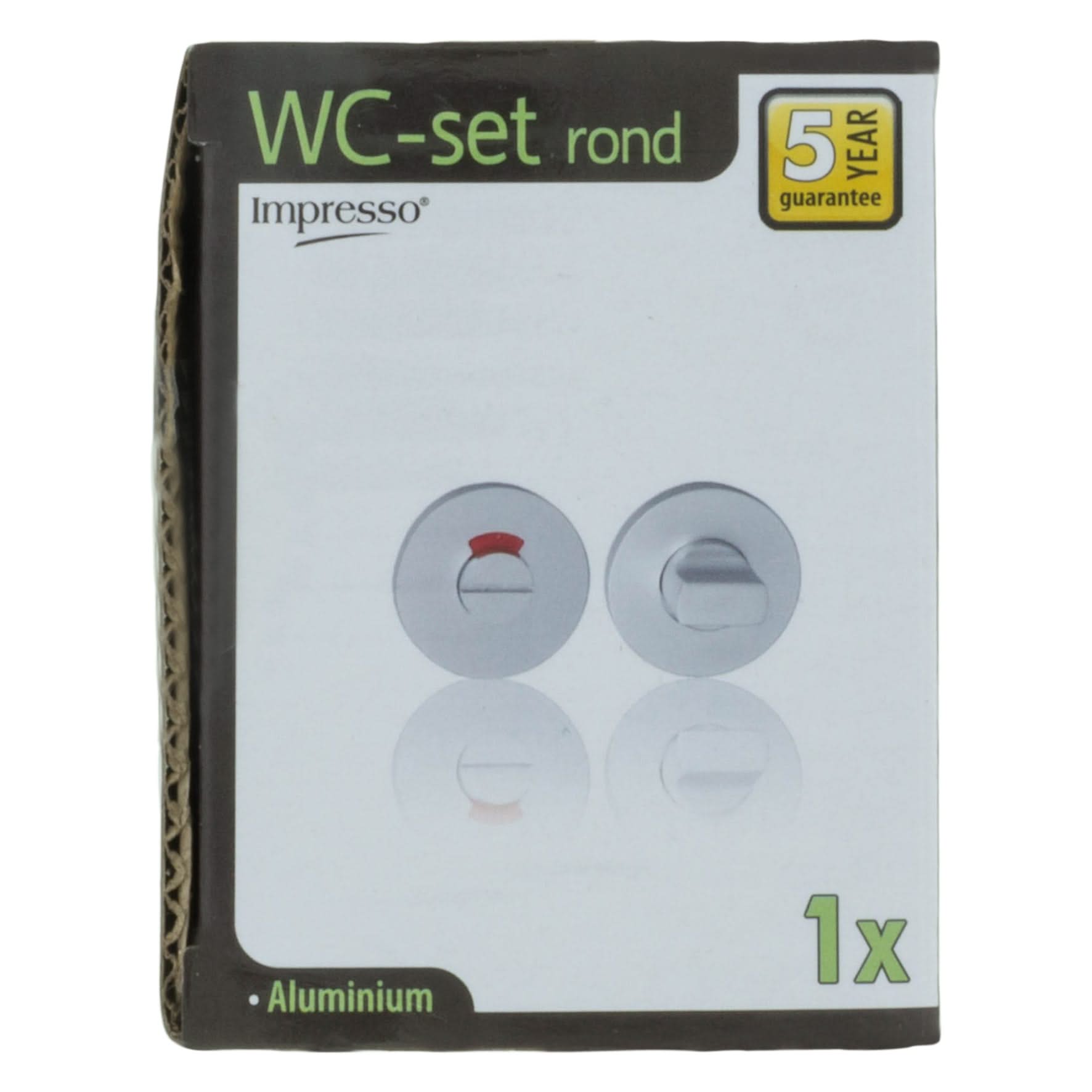 Impresso rond rozet Badkamer Toiletsluiting Aluminium F1 13