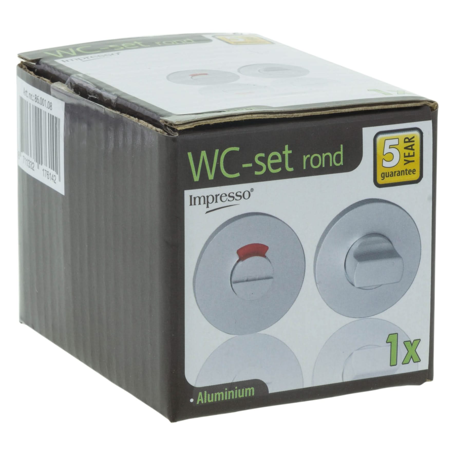 Impresso rond rozet Badkamer Toiletsluiting Aluminium F1 16