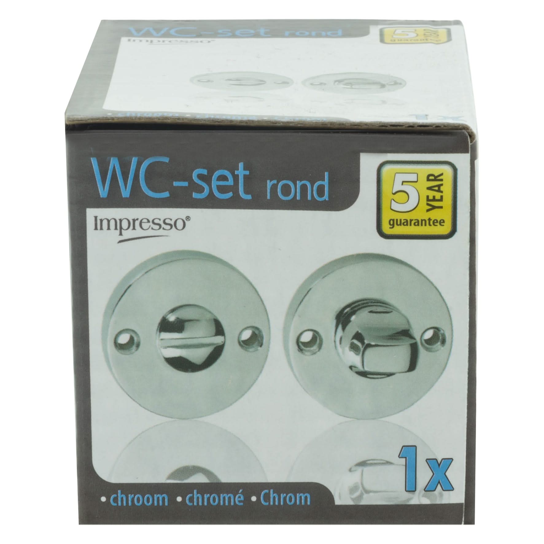 Impresso rond rozet Badkamer Toiletsluiting Chroom 14