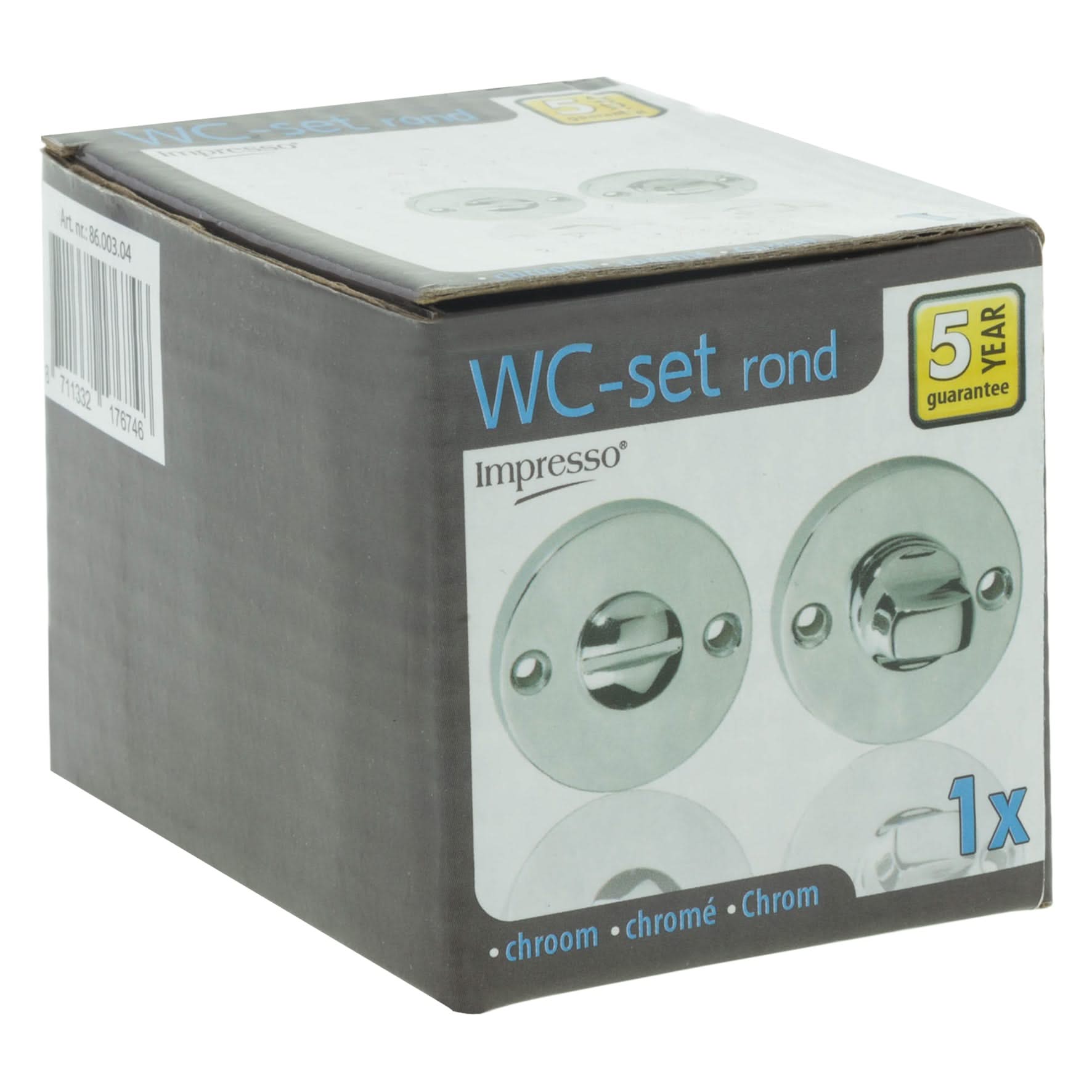 Impresso rond rozet Badkamer Toiletsluiting Chroom 16