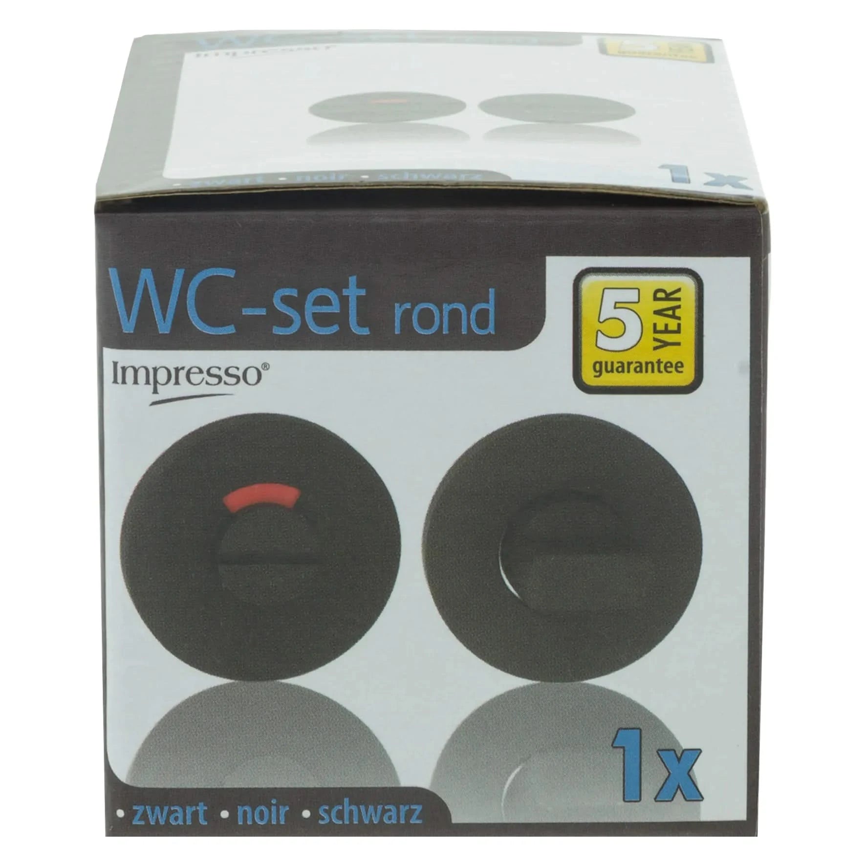 Impresso rond rozet Badkamer Toiletsluiting Mat zwart 14