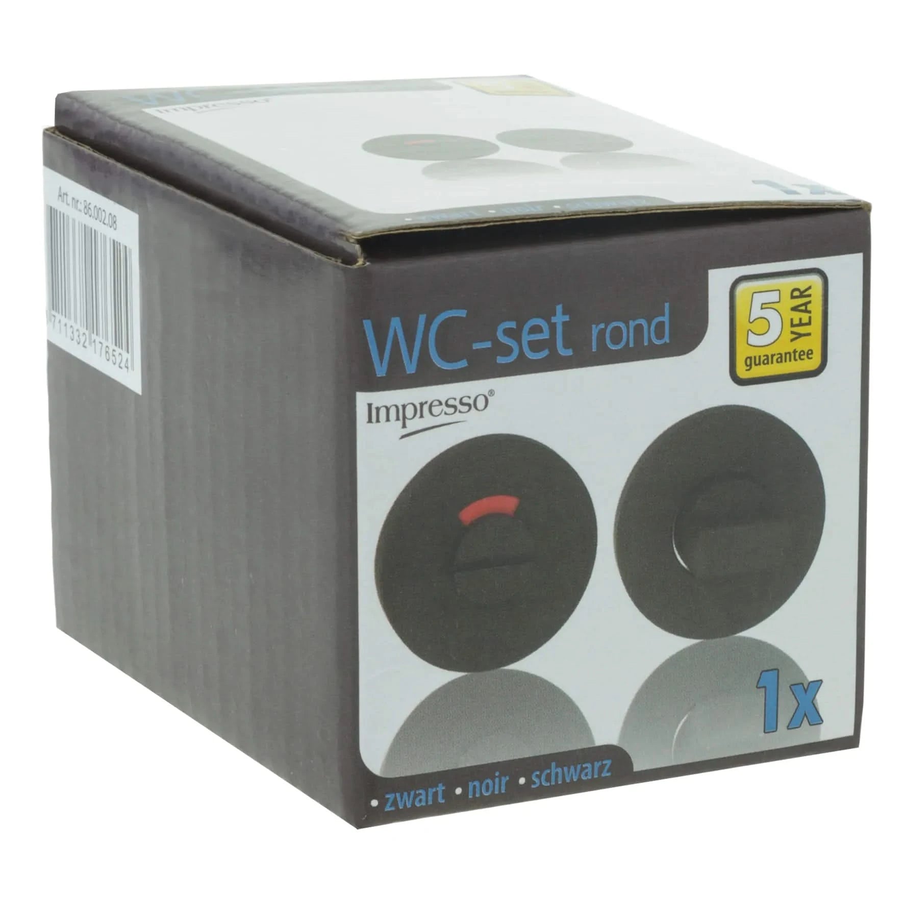 Impresso rond rozet Badkamer Toiletsluiting Mat zwart 16