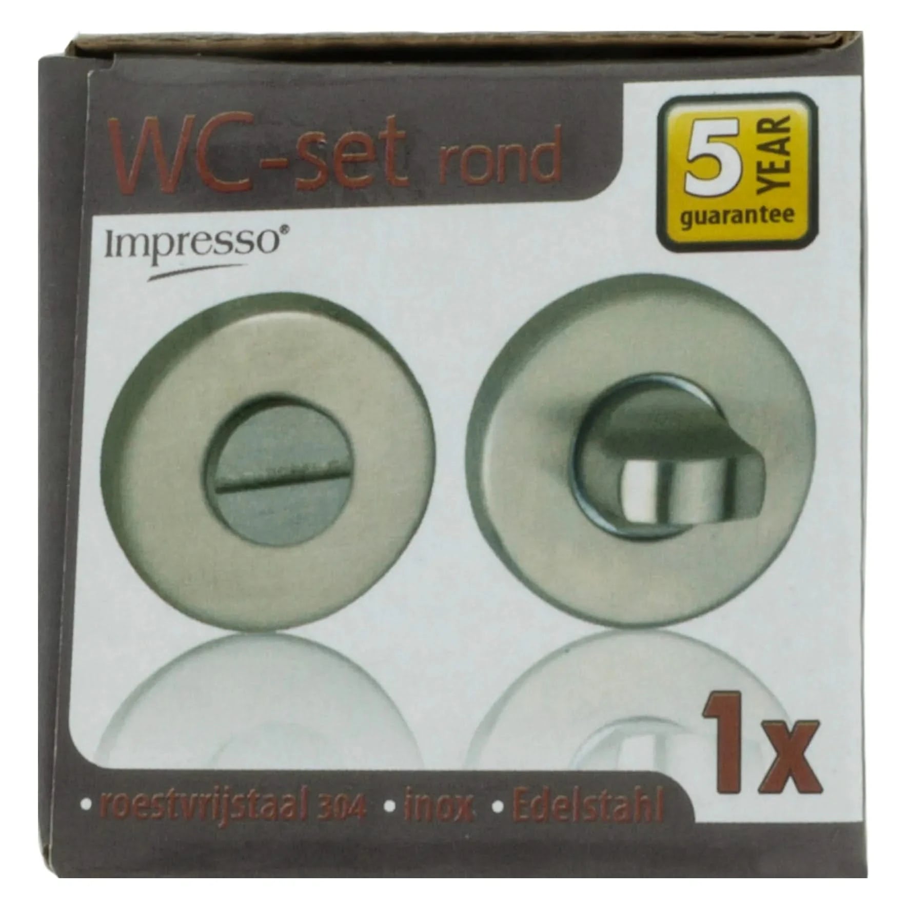 Impresso rond rozet Badkamer Toiletsluiting RVS geborsteld 11