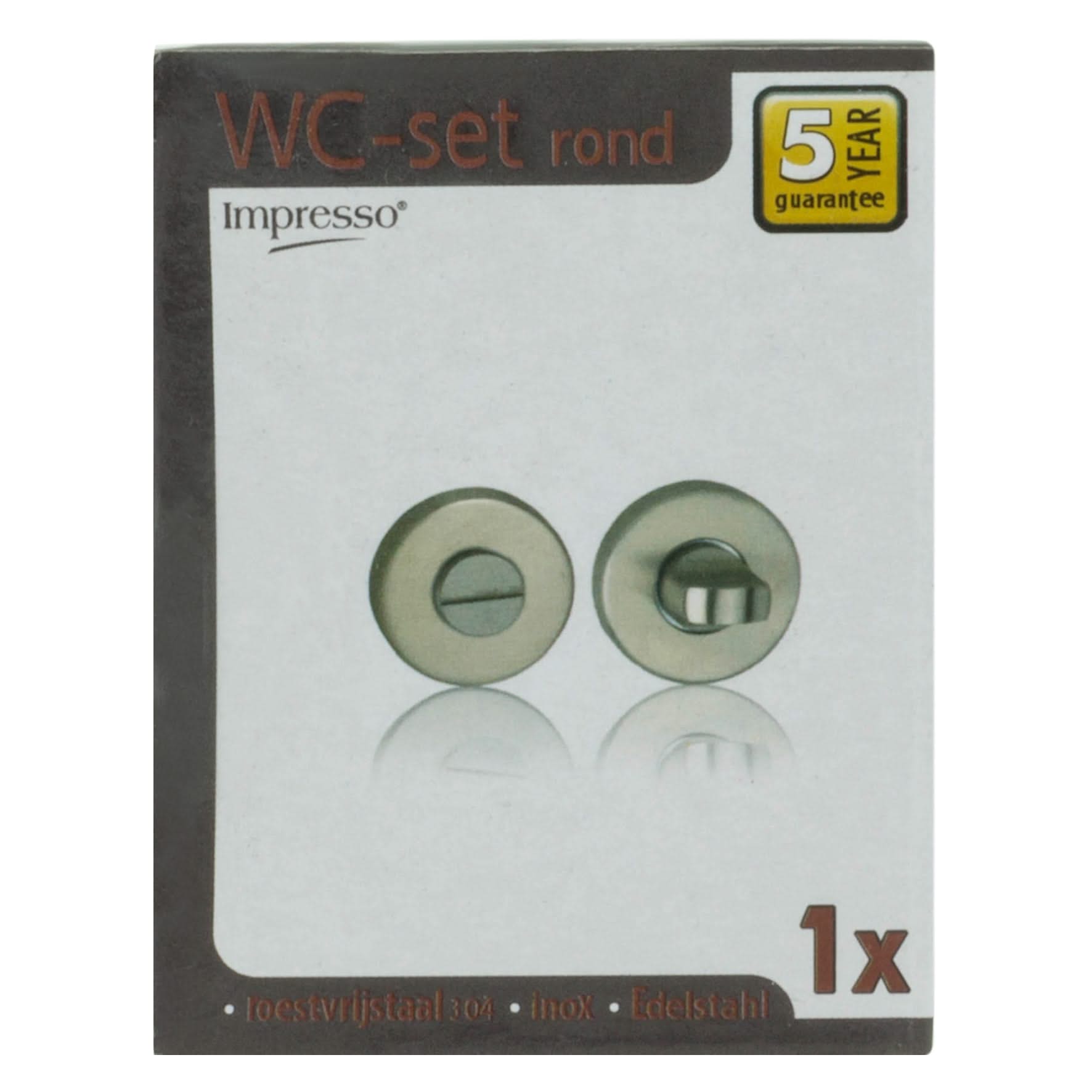Impresso rond rozet Badkamer Toiletsluiting RVS geborsteld 13