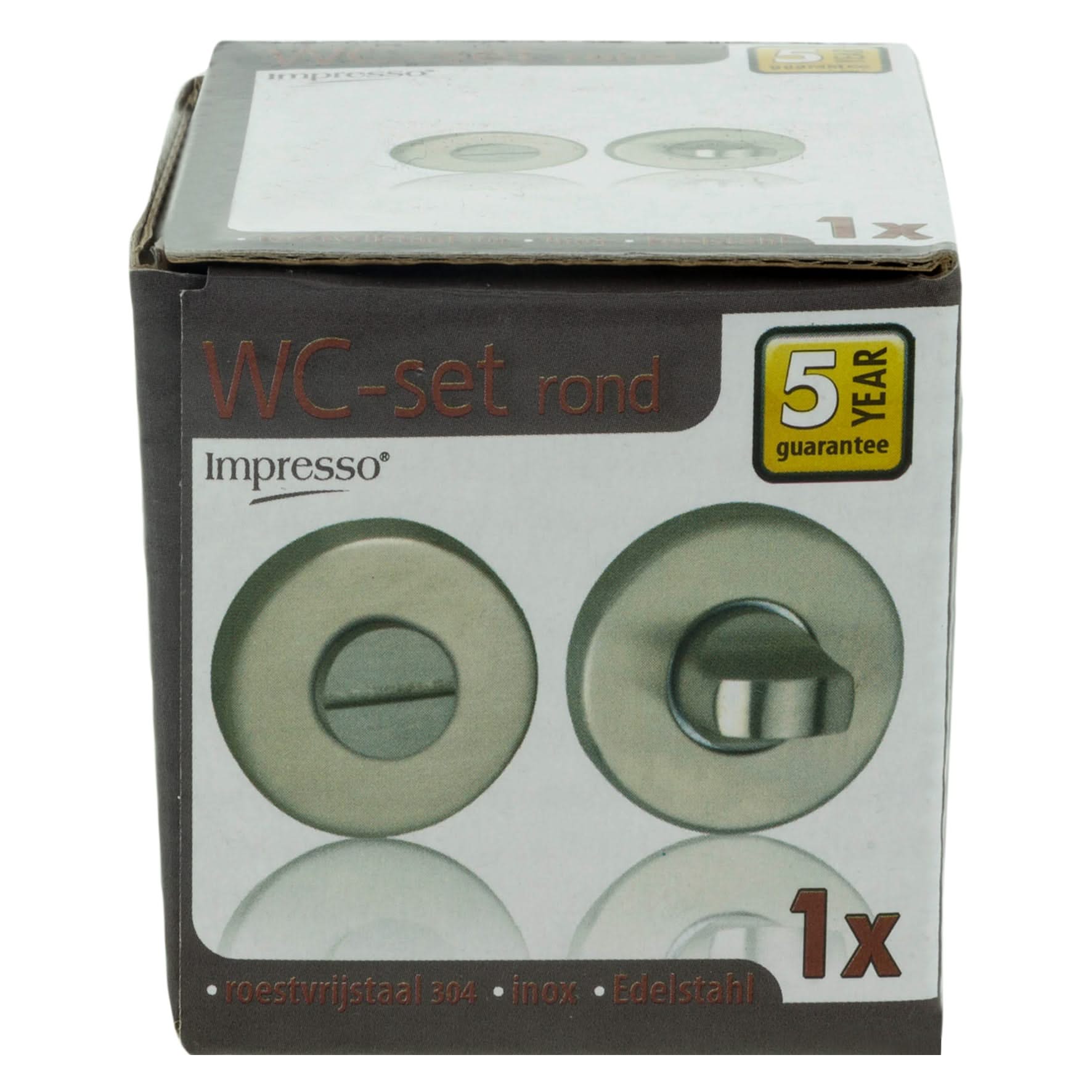 Impresso rond rozet Badkamer Toiletsluiting RVS geborsteld 14