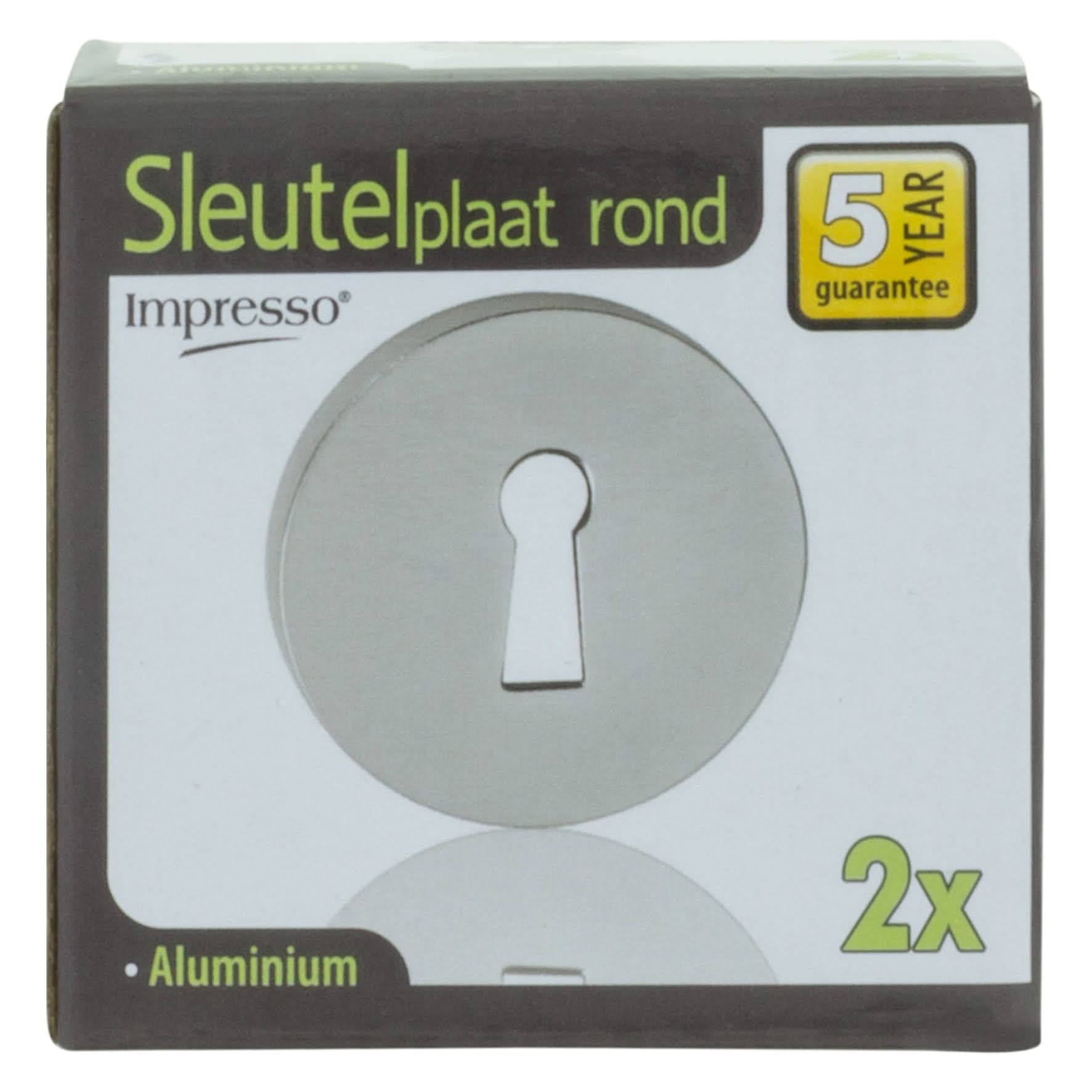 Impresso rond rozet Klaviersleutel Aluminium F1 11