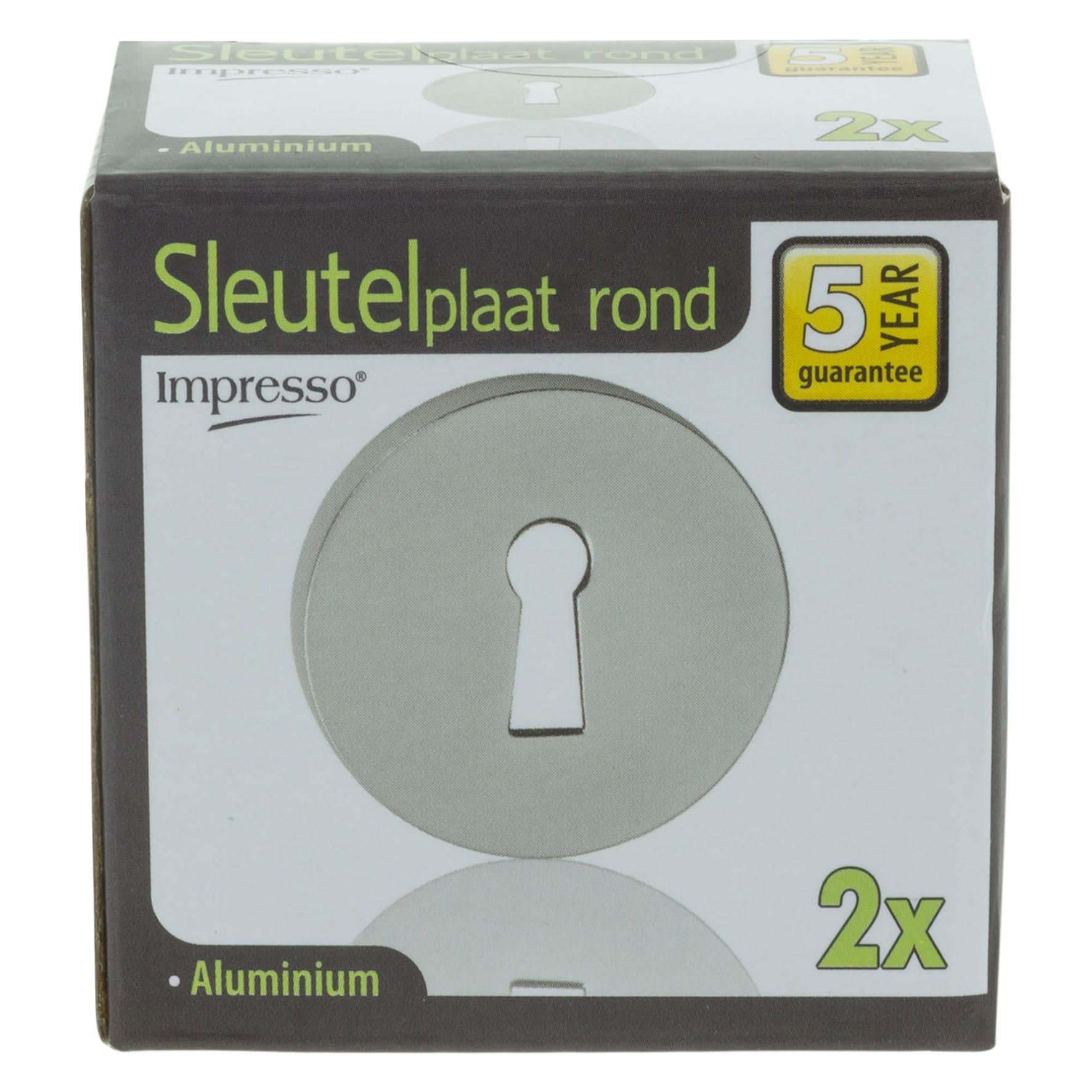 Impresso rond rozet Klaviersleutel Aluminium F1 14