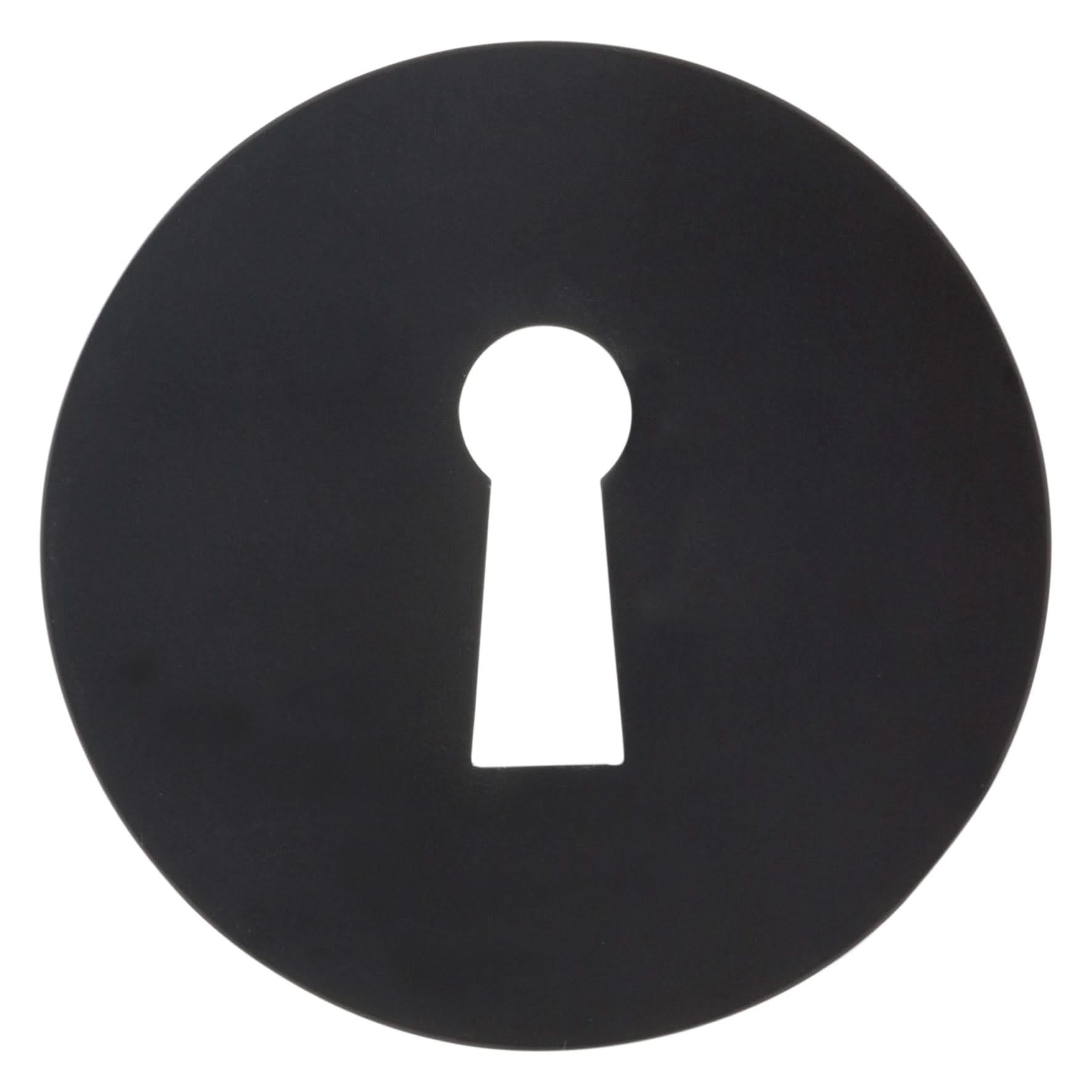 Impresso rond rozet Klaviersleutel Mat zwart 1