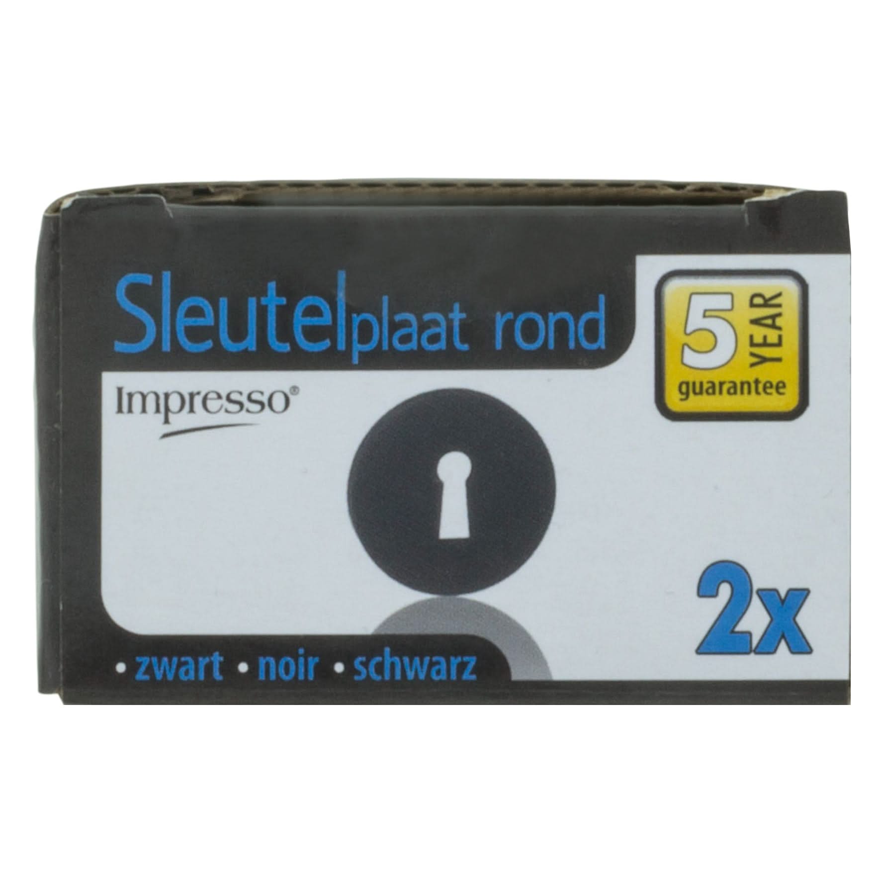 Impresso rond rozet Klaviersleutel Mat zwart 13