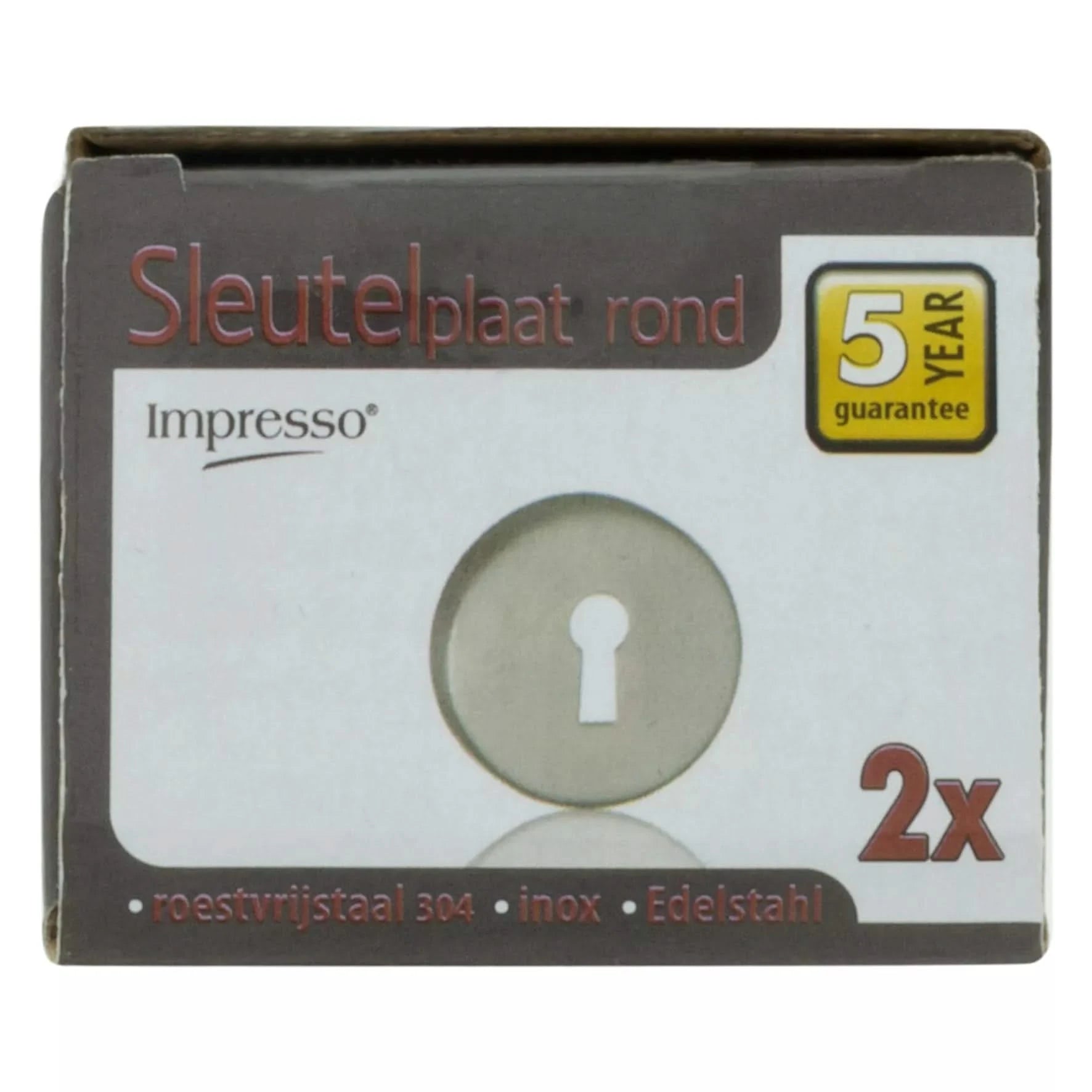 Impresso rond rozet Klaviersleutel RVS geborsteld 13