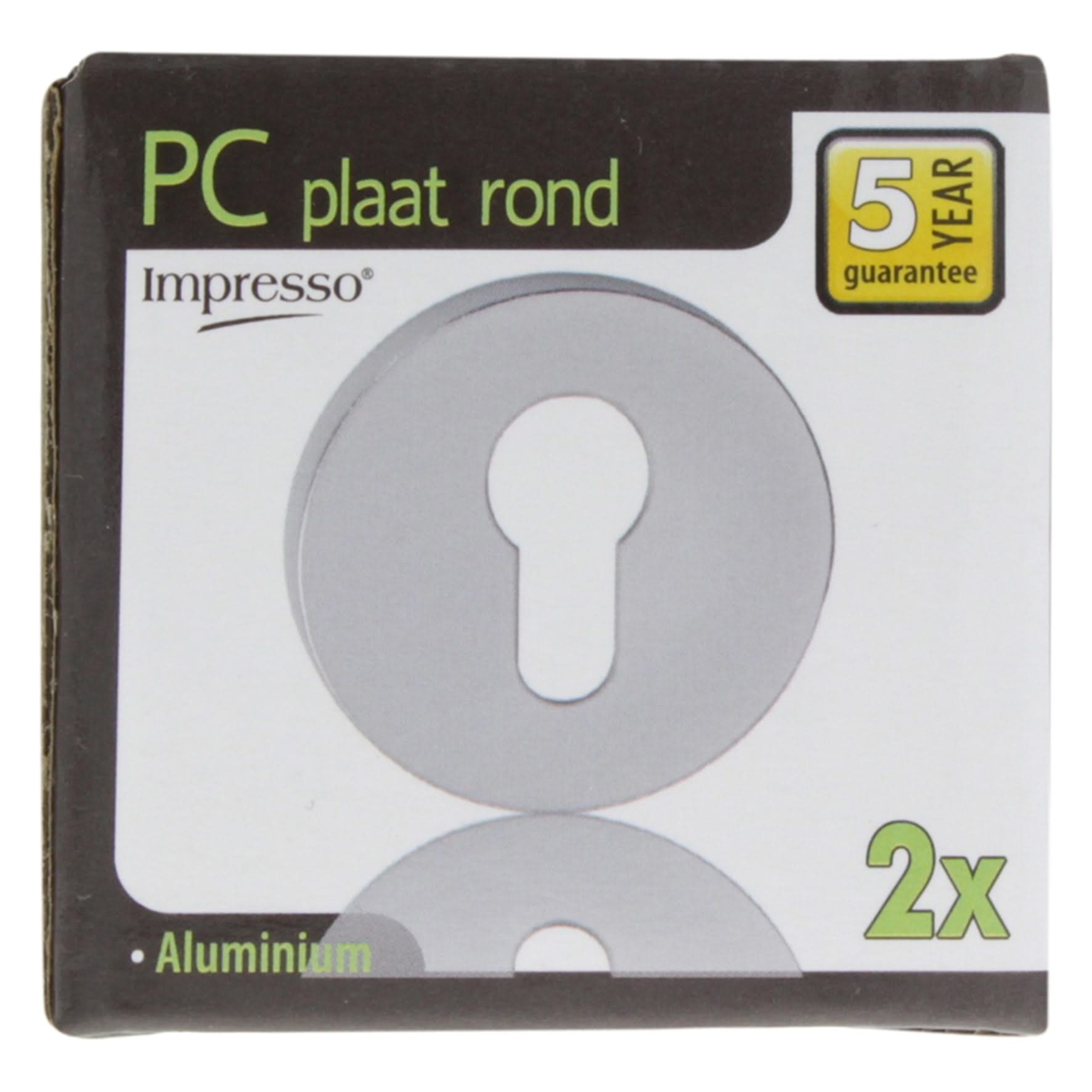 Impresso rond rozet Profielcilinder Aluminium F1 11