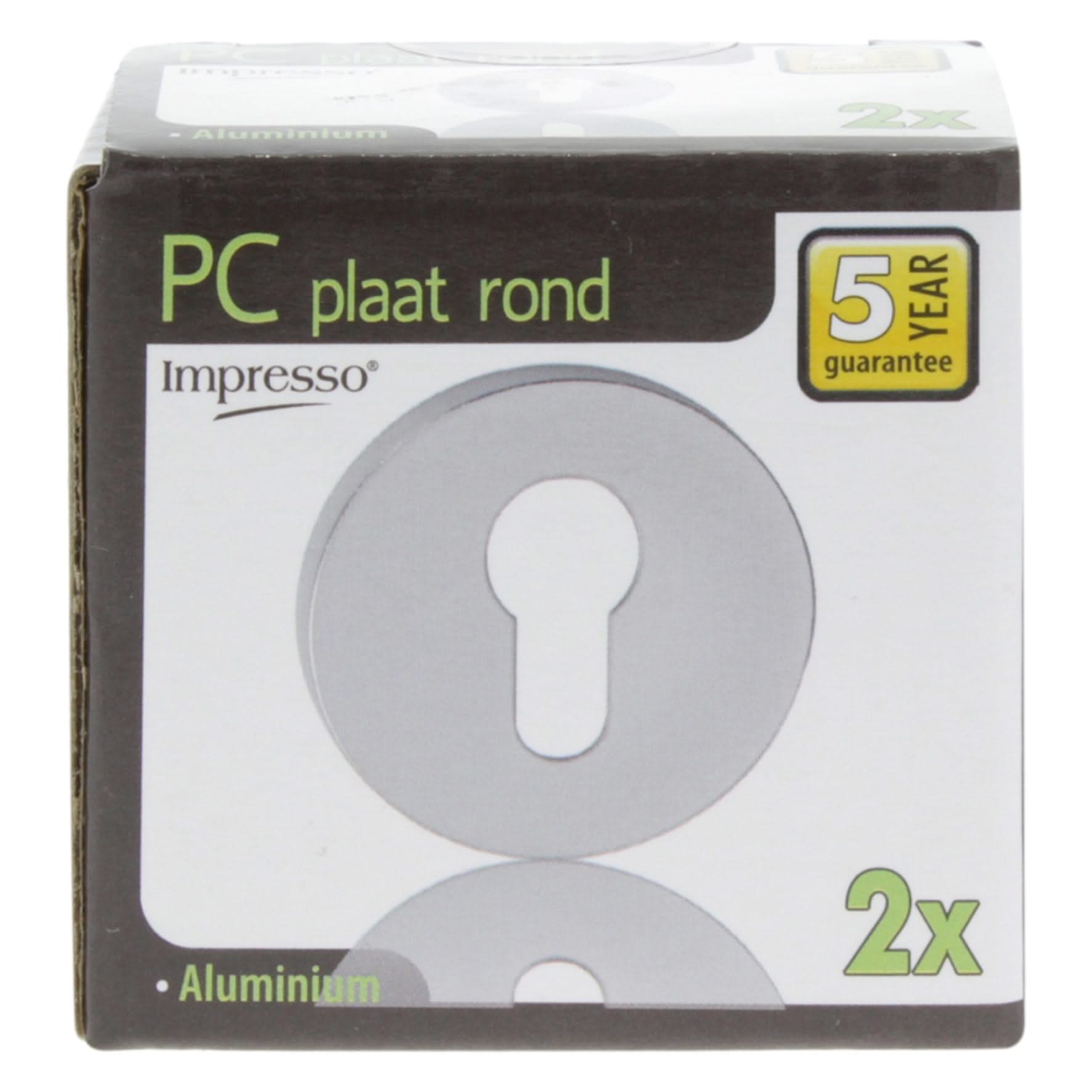 Impresso rond rozet Profielcilinder Aluminium F1 14